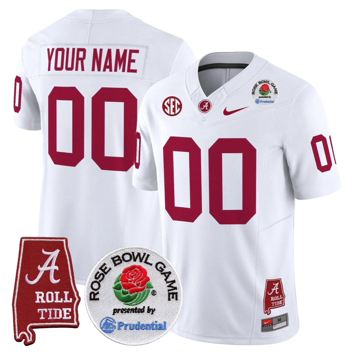 BAMA Rose Bowl Vapor Limited Jersey - All Stitched