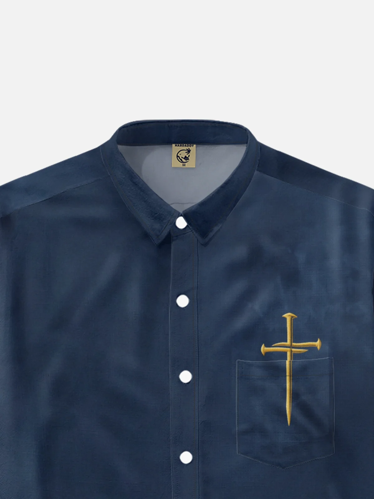 Moisture-wicking American Independence Day Cross Chest Pocket Casual Shirt