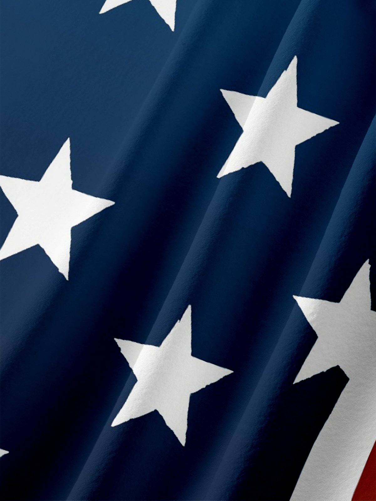 Tall Size Moisture-wicking American Flag Chest Pocket Casual Shirt