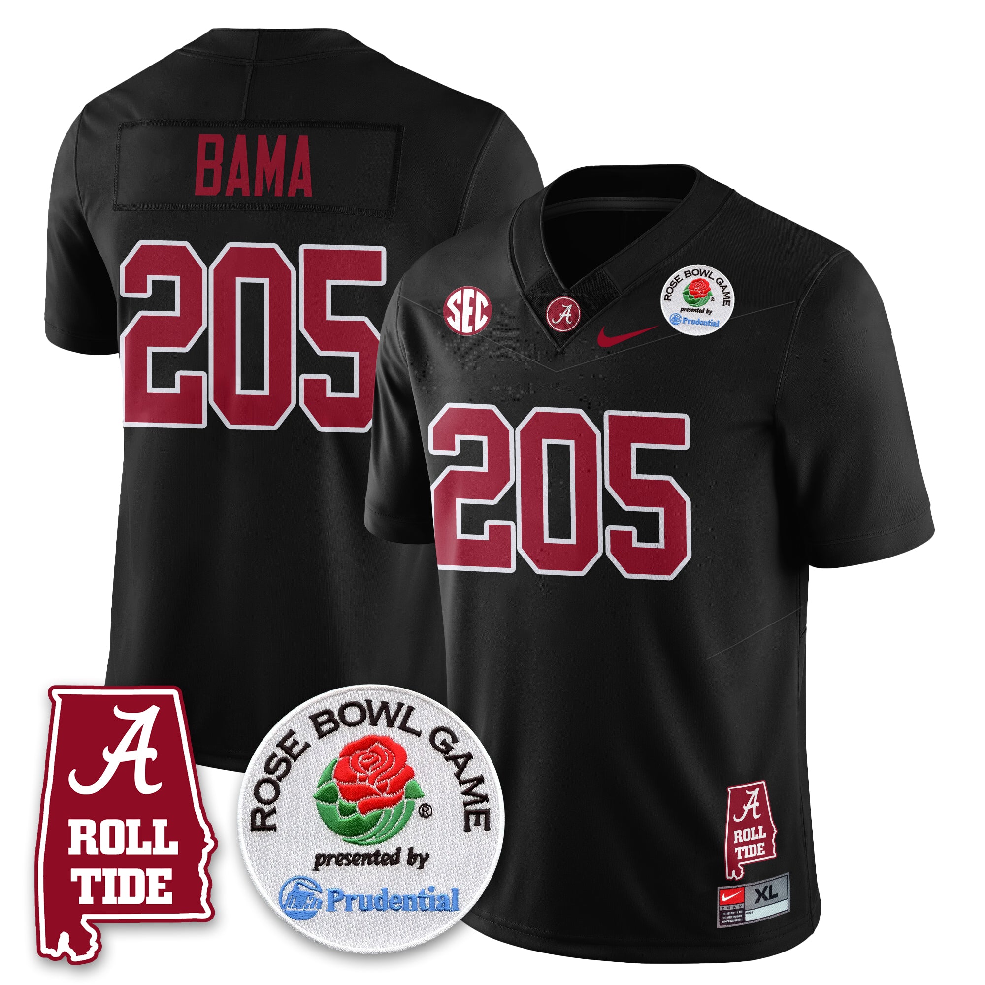 BAMA Rose Bowl Vapor Limited Jersey - All Stitched