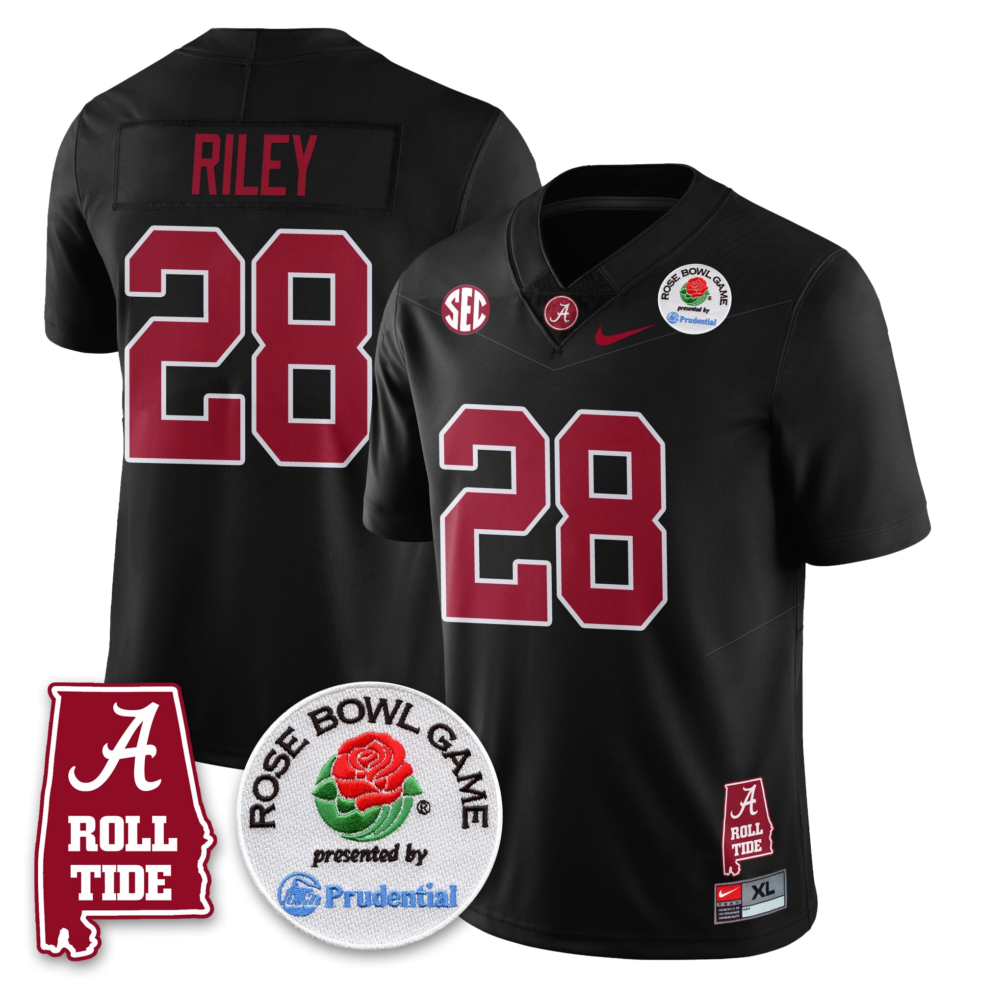 BAMA Rose Bowl Vapor Limited Jersey - All Stitched