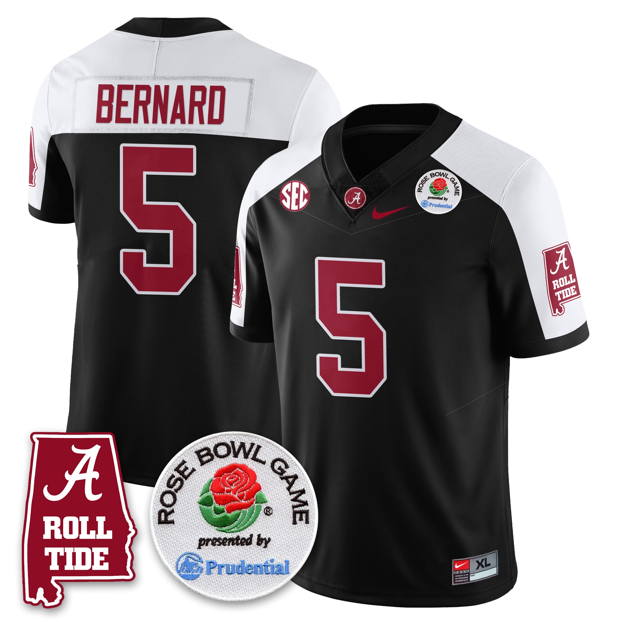 BAMA Rose Bowl Vapor Limited Jersey - All Stitched