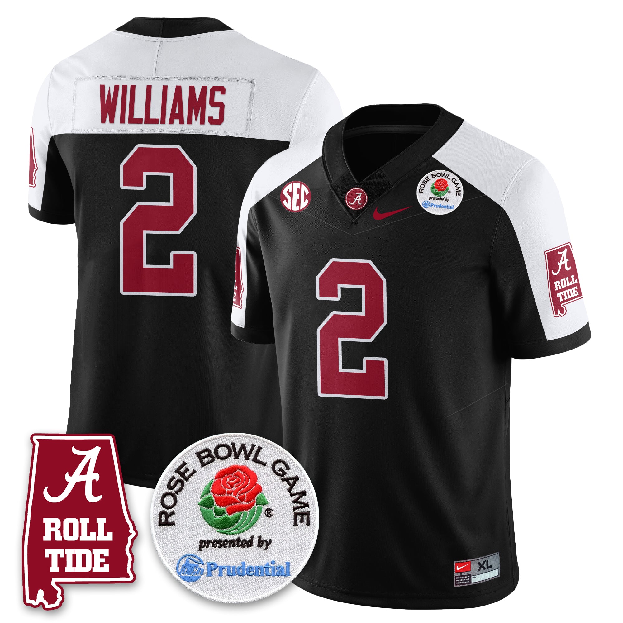 BAMA Rose Bowl Vapor Limited Jersey - All Stitched