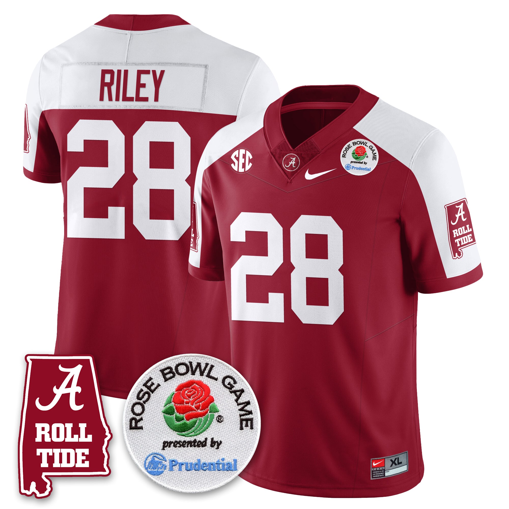 BAMA Rose Bowl Vapor Limited Jersey - All Stitched