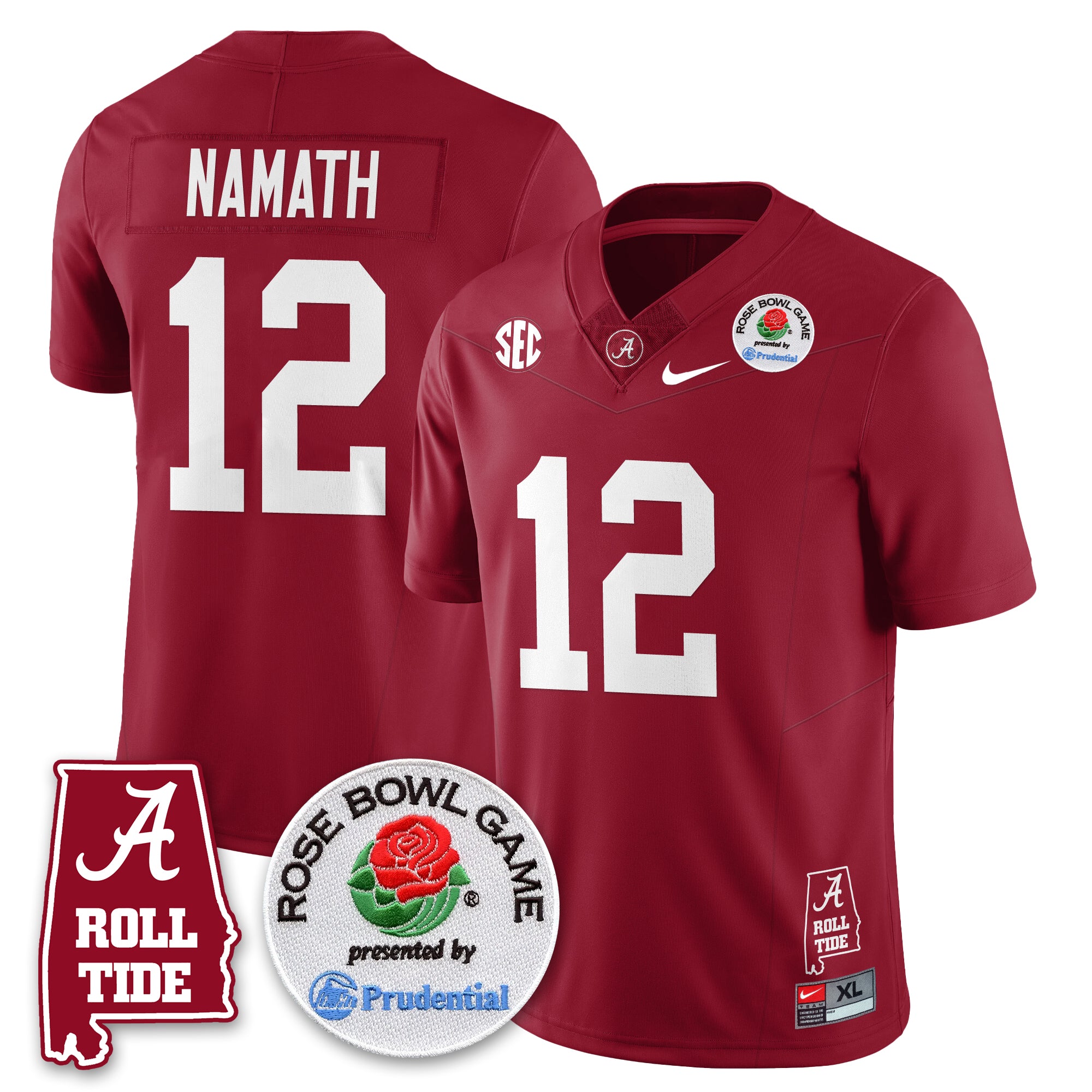 BAMA Rose Bowl Vapor Limited Jersey - All Stitched