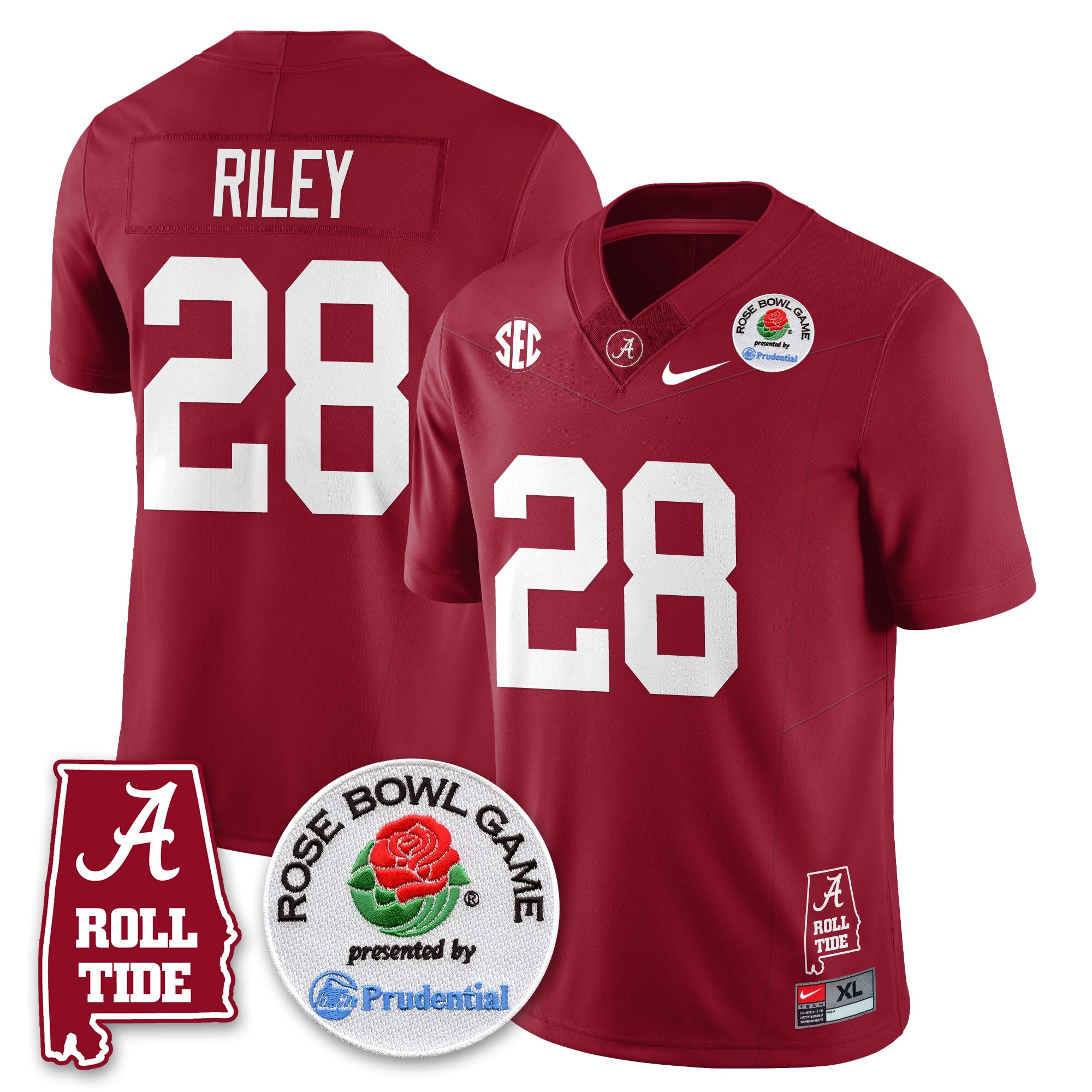 BAMA Rose Bowl Vapor Limited Jersey - All Stitched