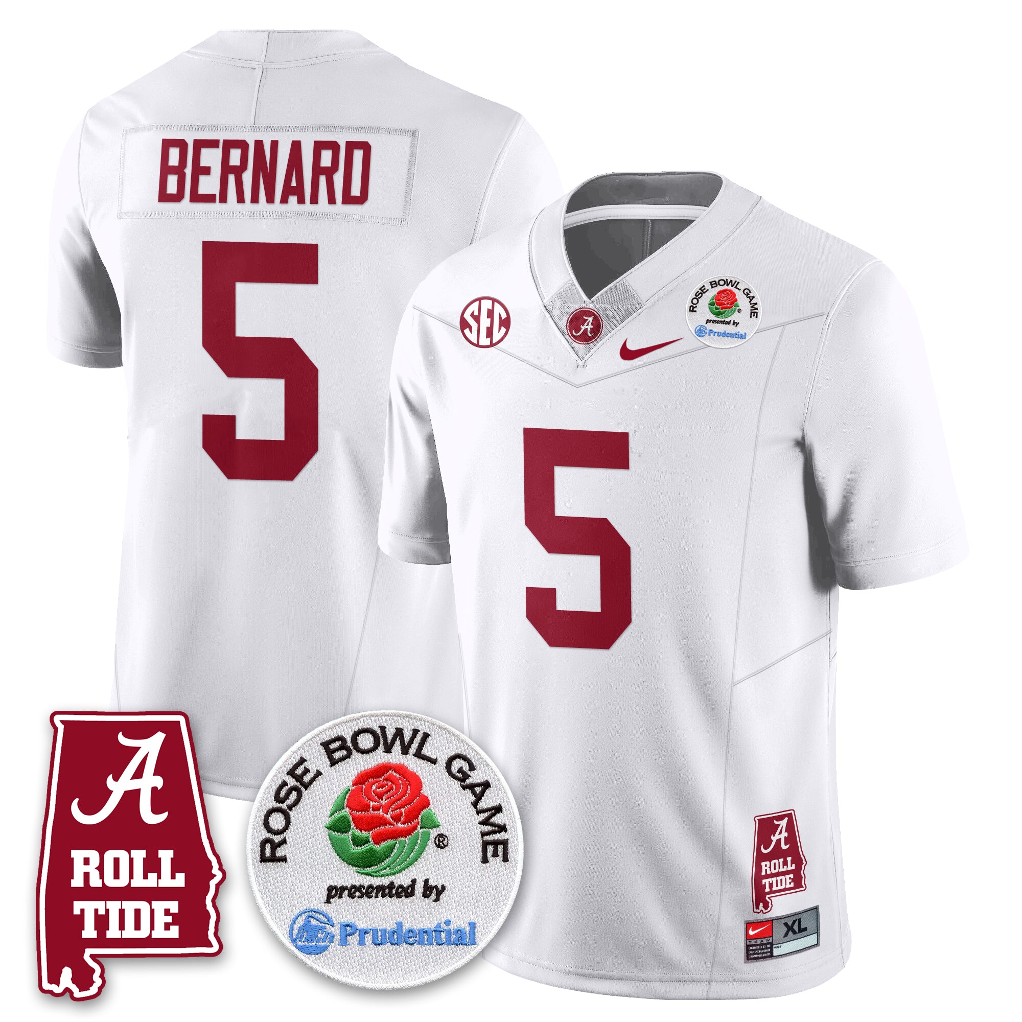 BAMA Rose Bowl Vapor Limited Jersey - All Stitched