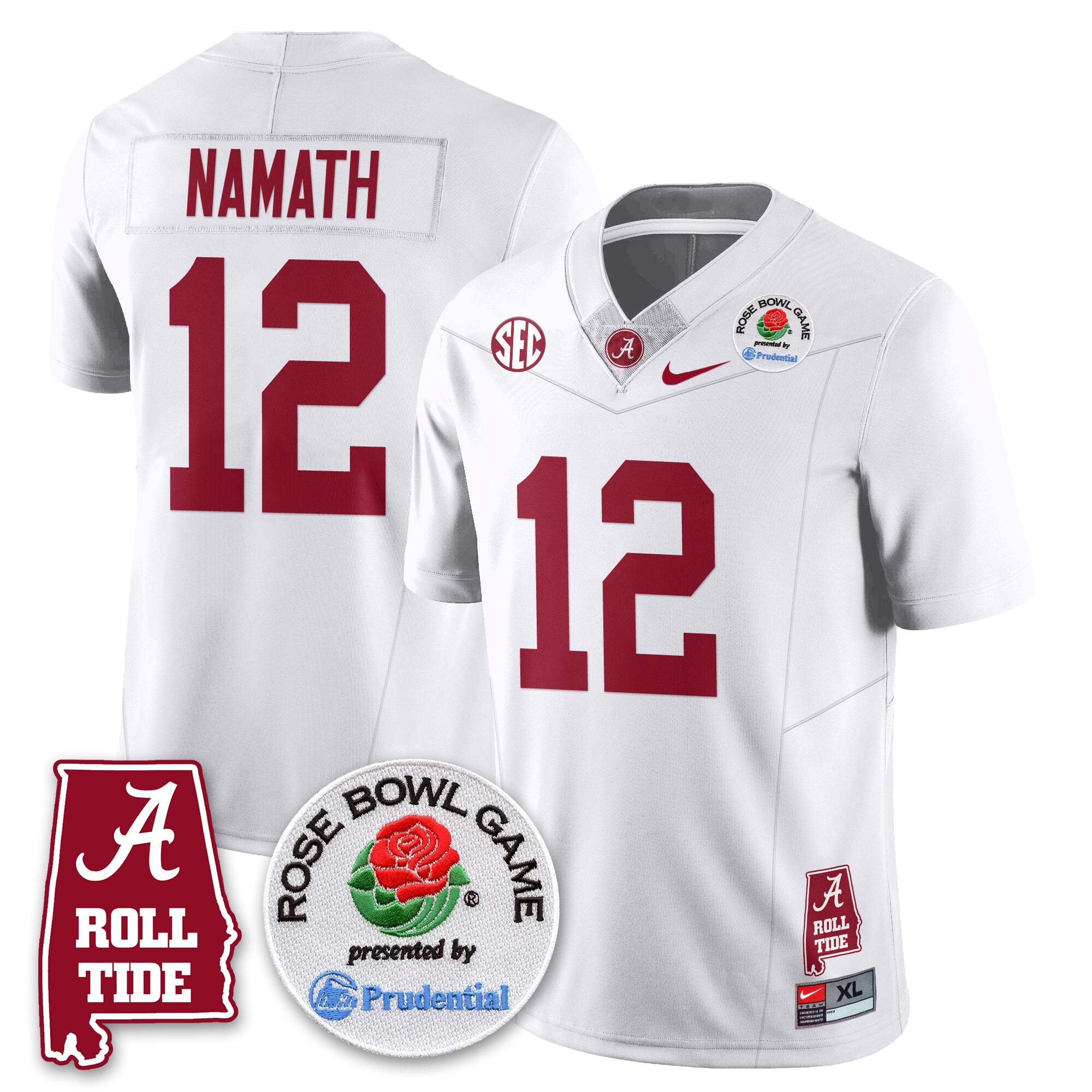 BAMA Rose Bowl Vapor Limited Jersey - All Stitched