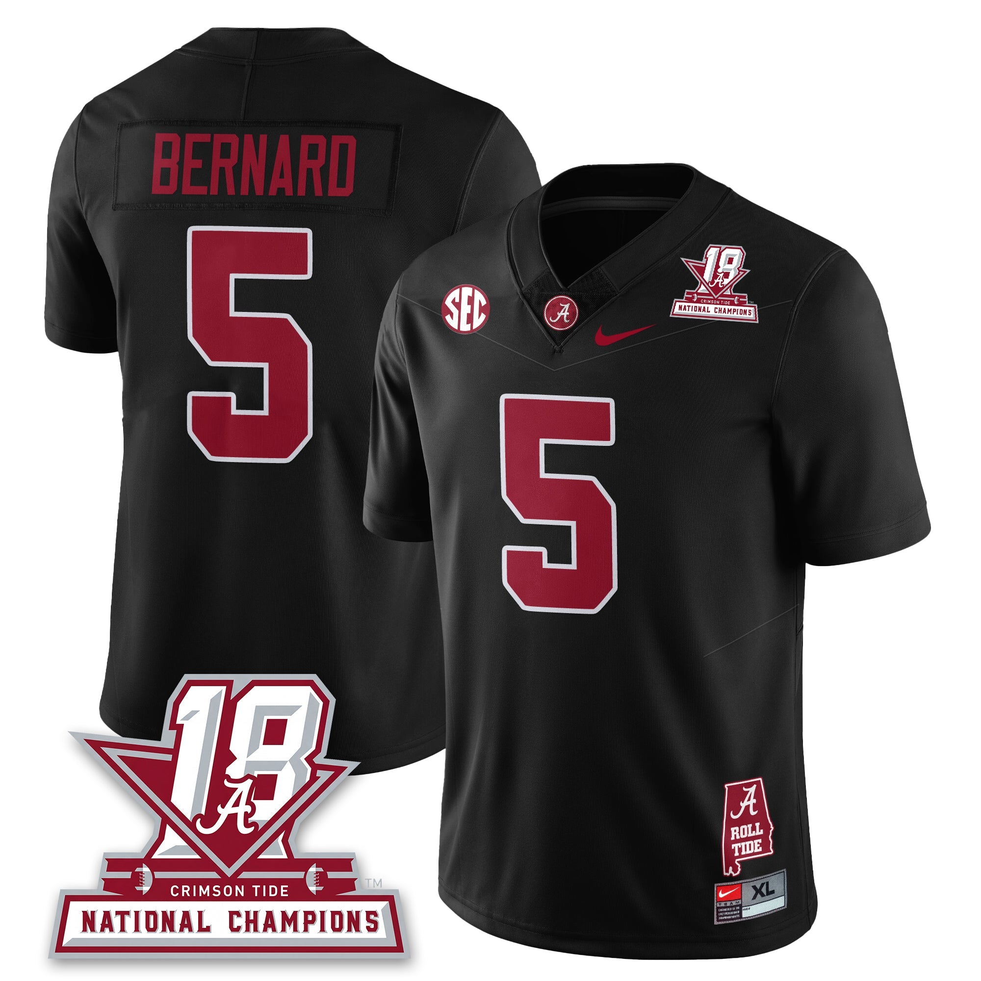 BAMA 18x-Time National Champions Vapor Limited Jersey - All Stitched