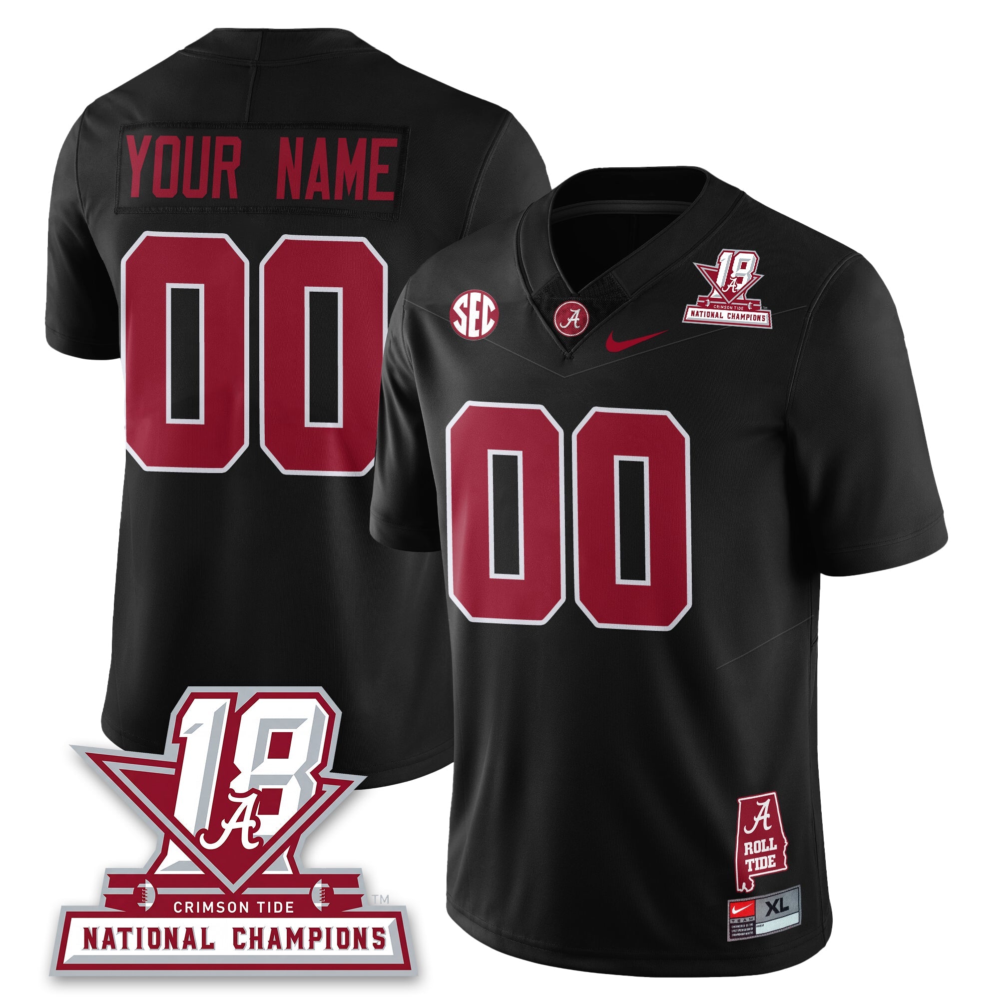 BAMA 18x-Time National Champions Vapor Limited Jersey - All Stitched