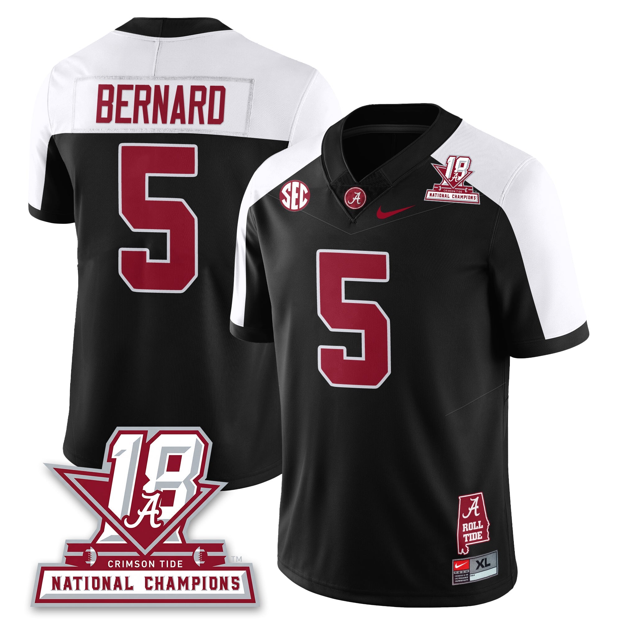 BAMA 18x-Time National Champions Vapor Limited Jersey - All Stitched