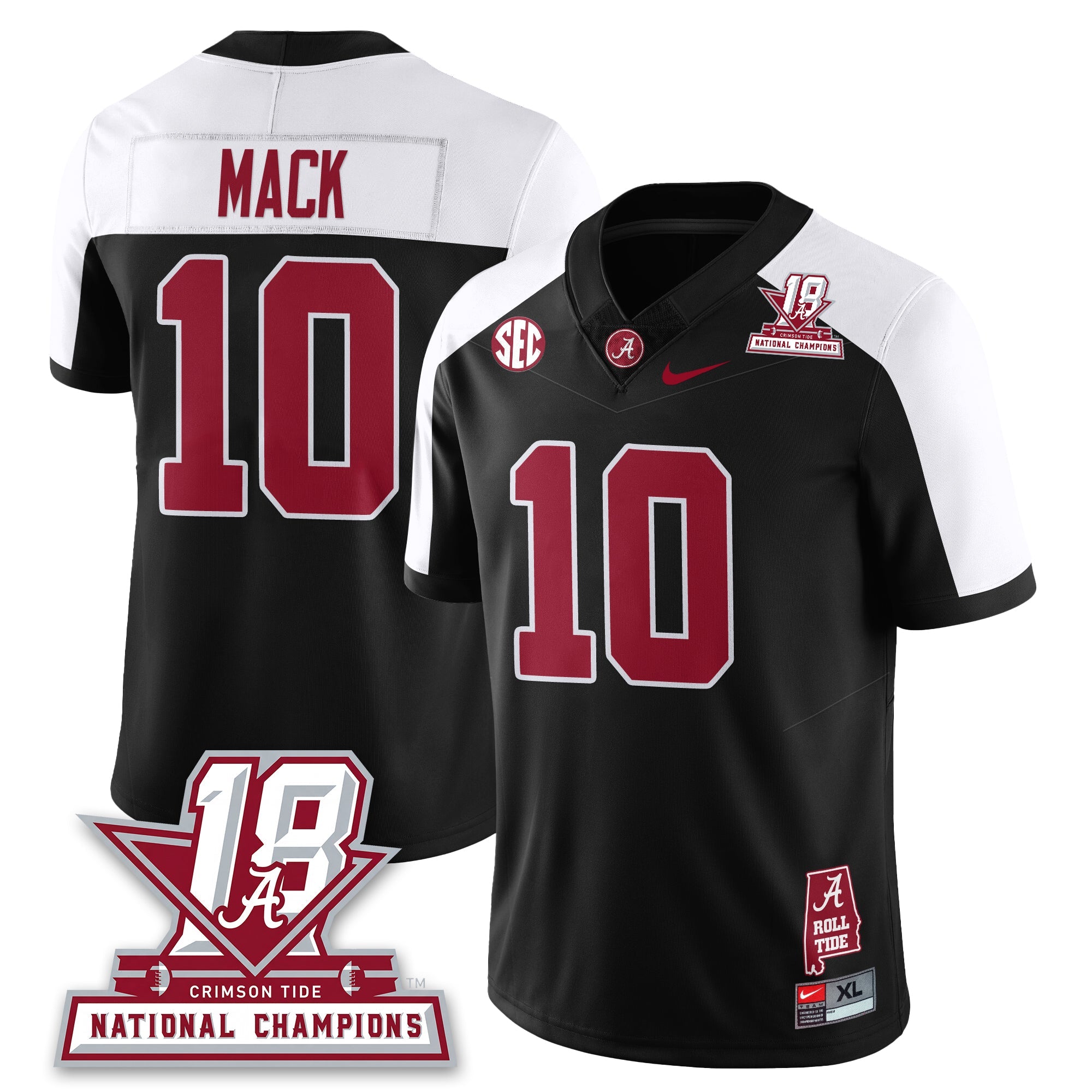 BAMA 18x-Time National Champions Vapor Limited Jersey - All Stitched