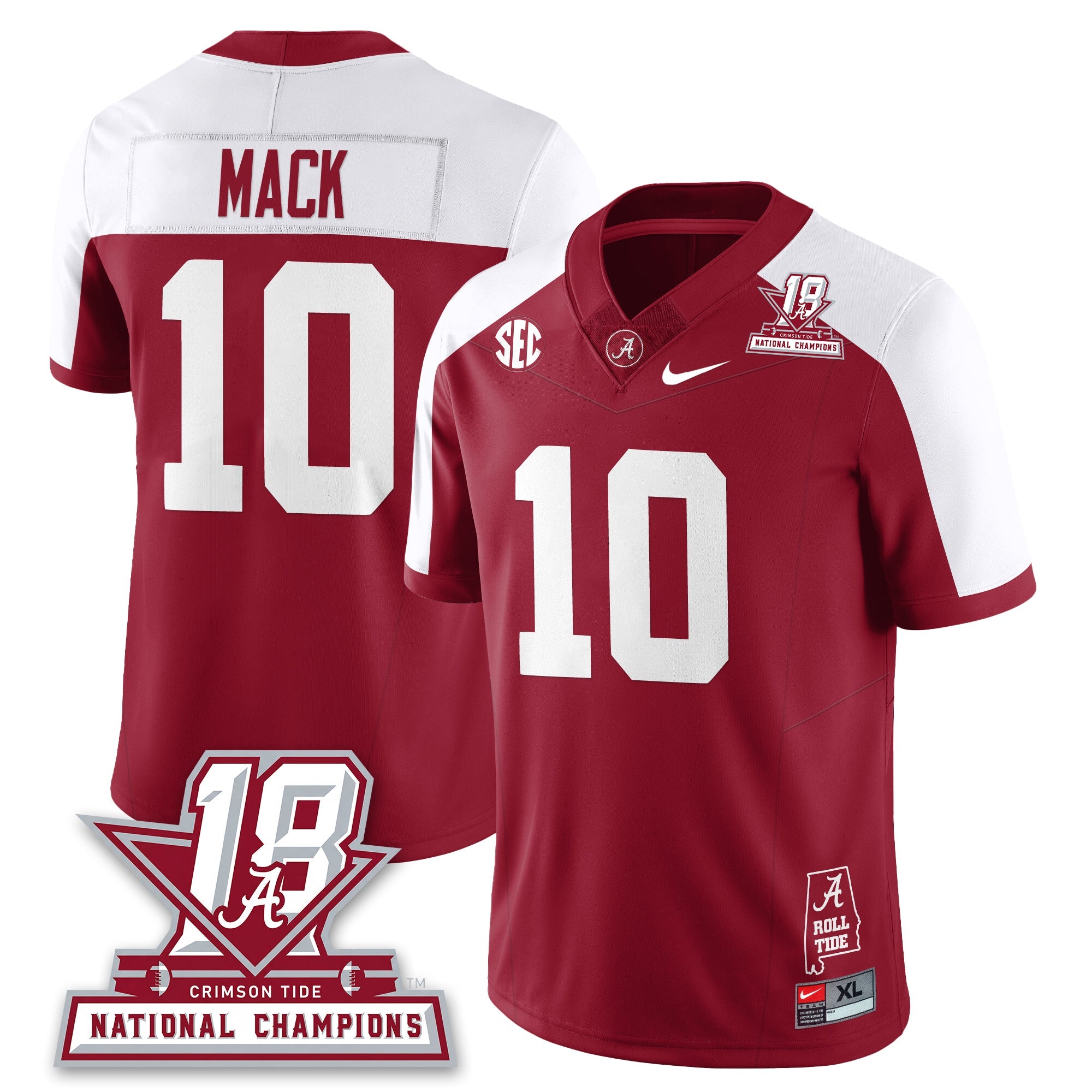 BAMA 18x-Time National Champions Vapor Limited Jersey - All Stitched