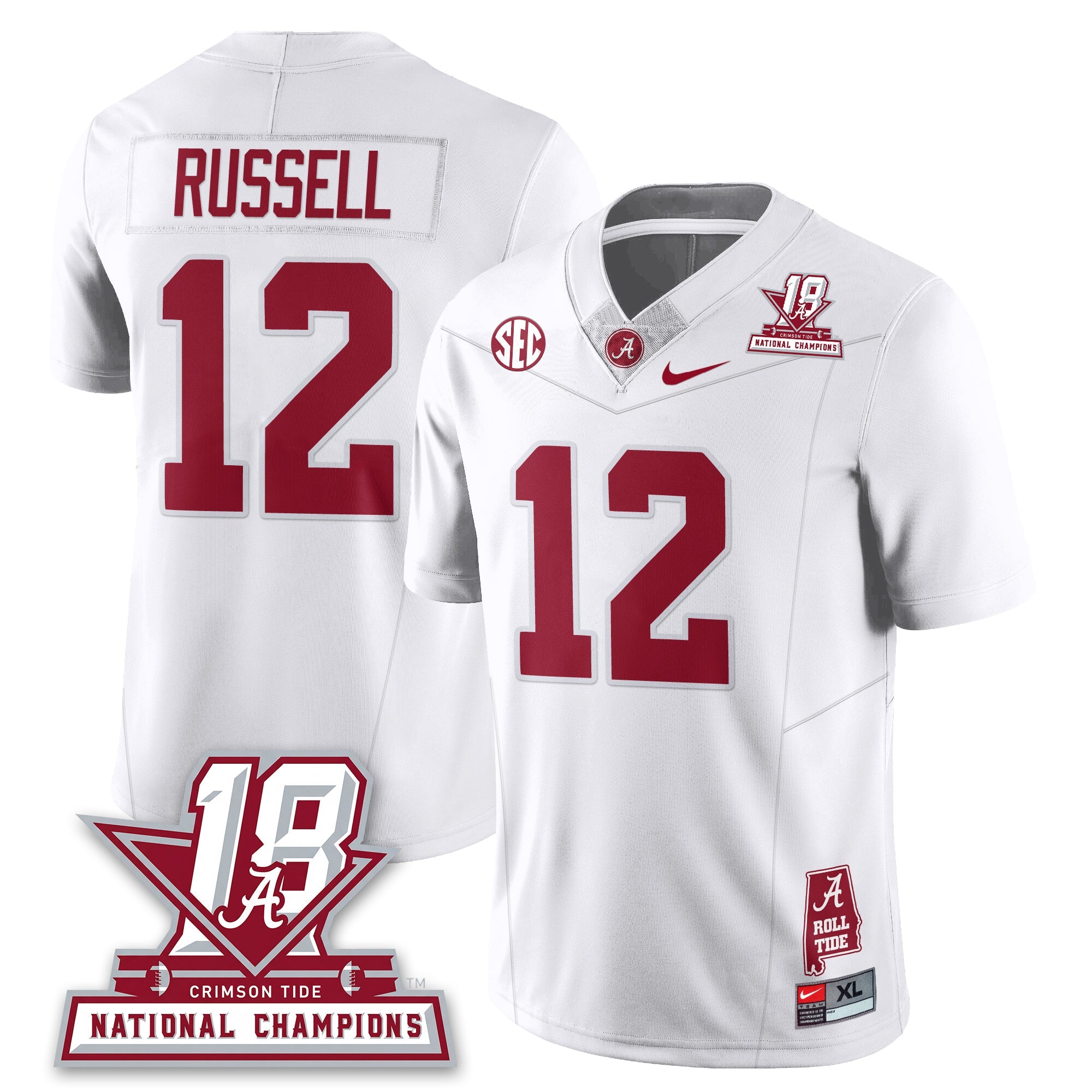 BAMA 18x-Time National Champions Vapor Limited Jersey - All Stitched