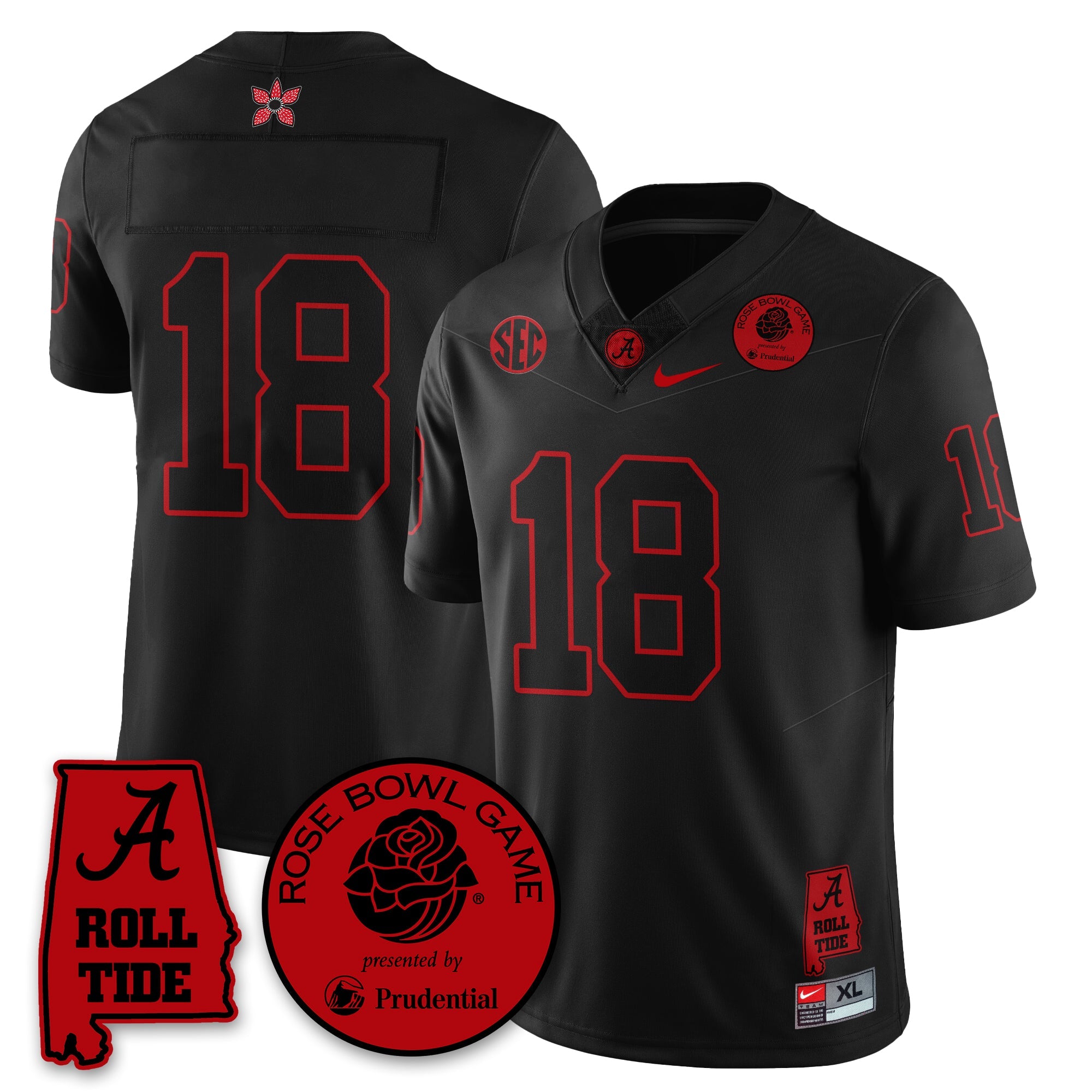 BAMA Stranger Things Rose Bowl Vapor Limited Football Jersey - All Stitched