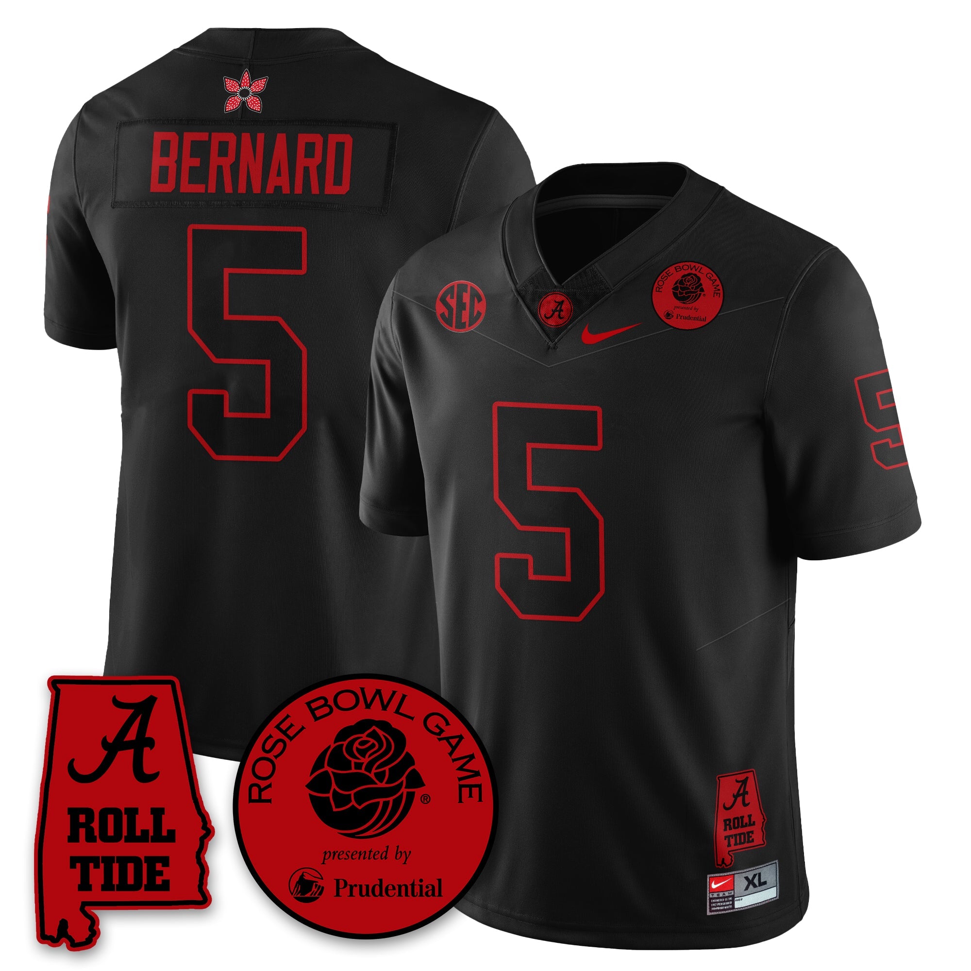 BAMA Stranger Things Rose Bowl Vapor Limited Football Jersey - All Stitched