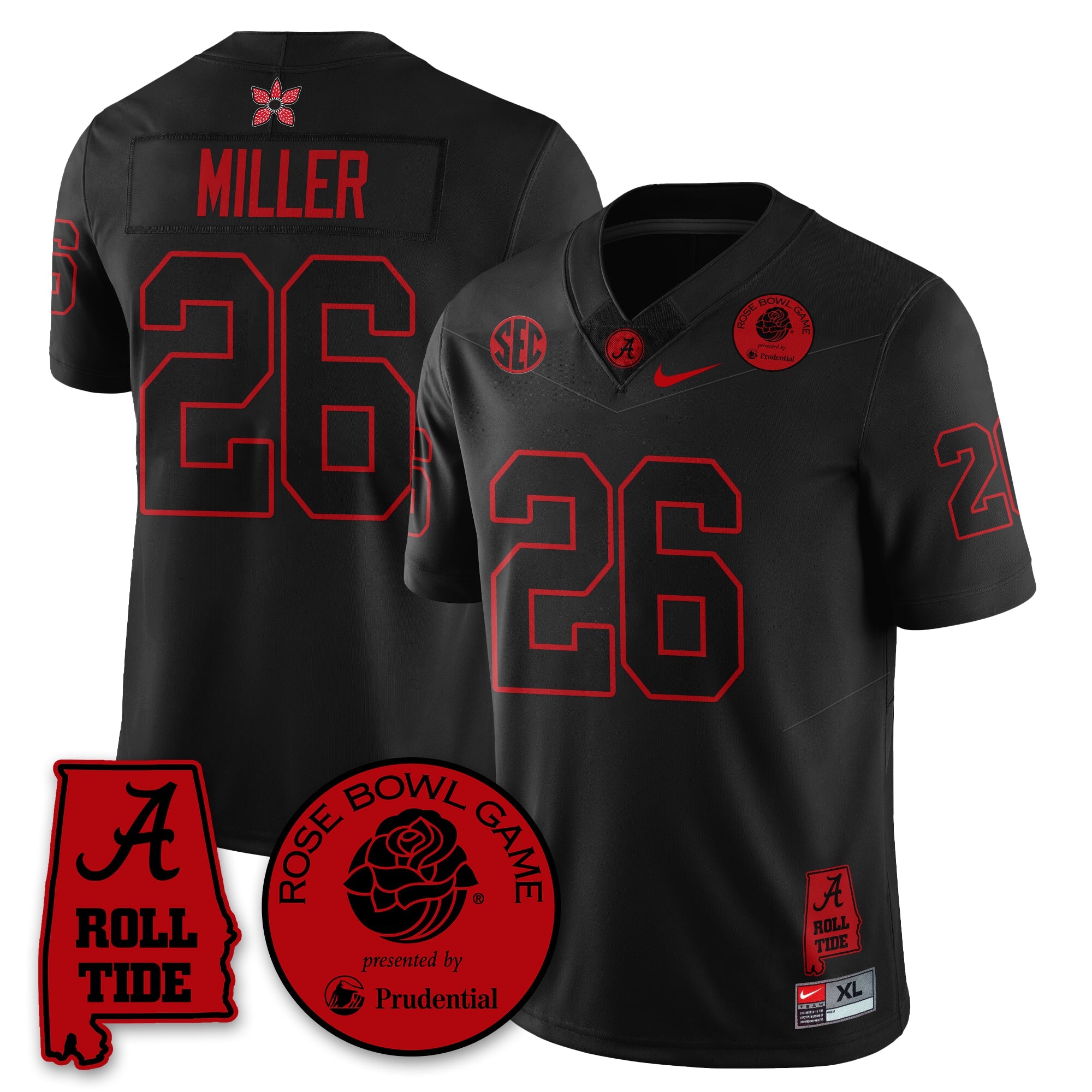 BAMA Stranger Things Rose Bowl Vapor Limited Football Jersey - All Stitched