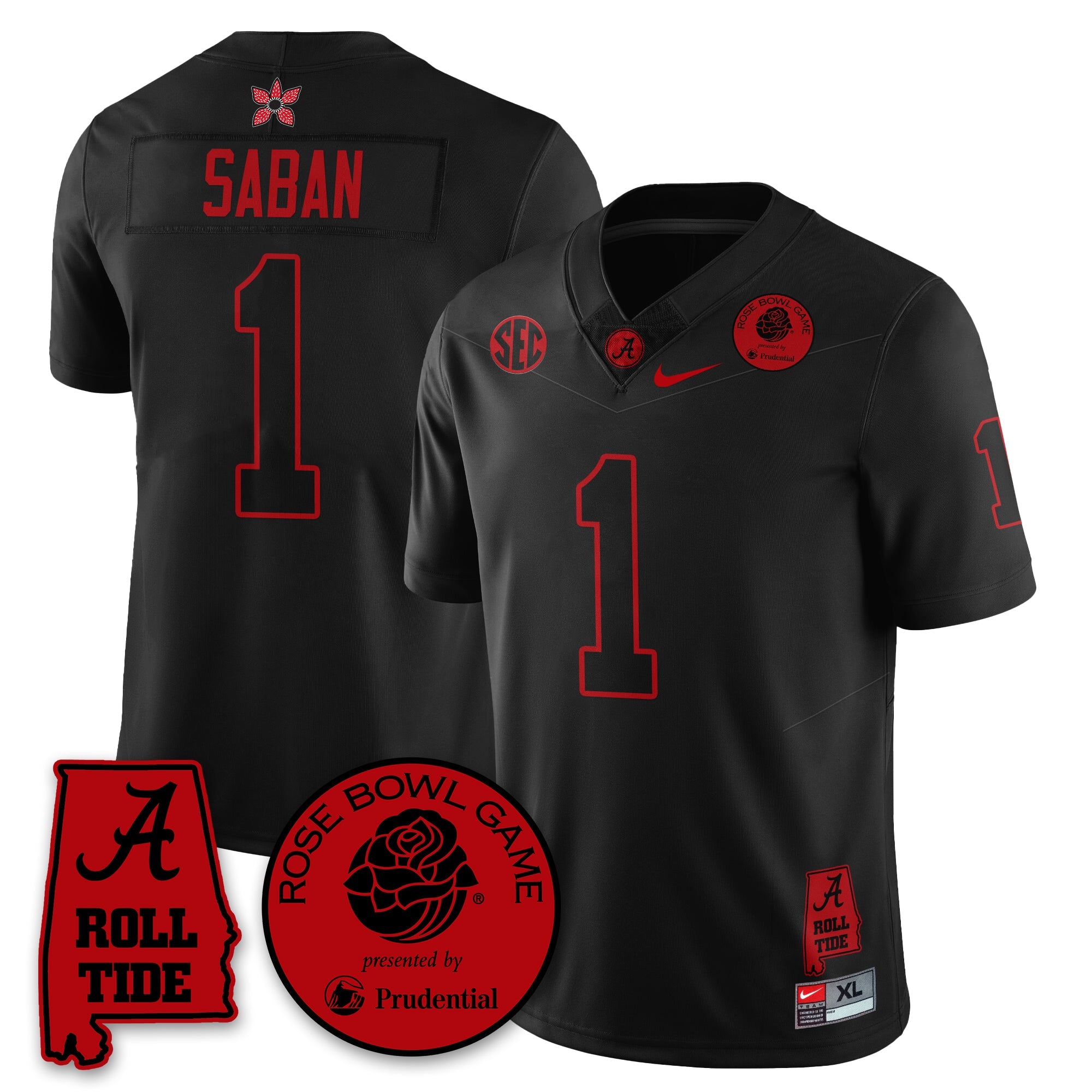 BAMA Stranger Things Rose Bowl Vapor Limited Football Jersey - All Stitched