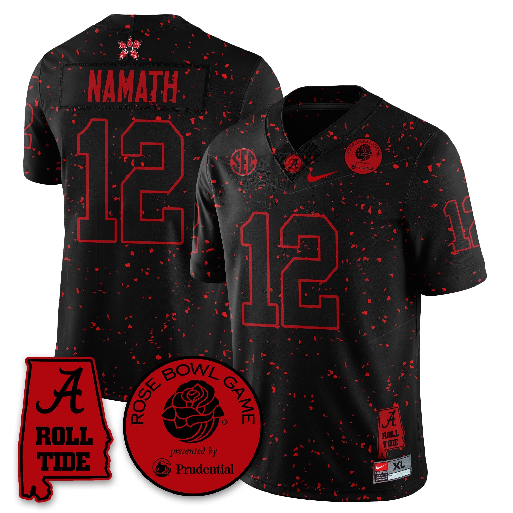 BAMA Stranger Things Rose Bowl Vapor Limited Football Jersey - All Stitched
