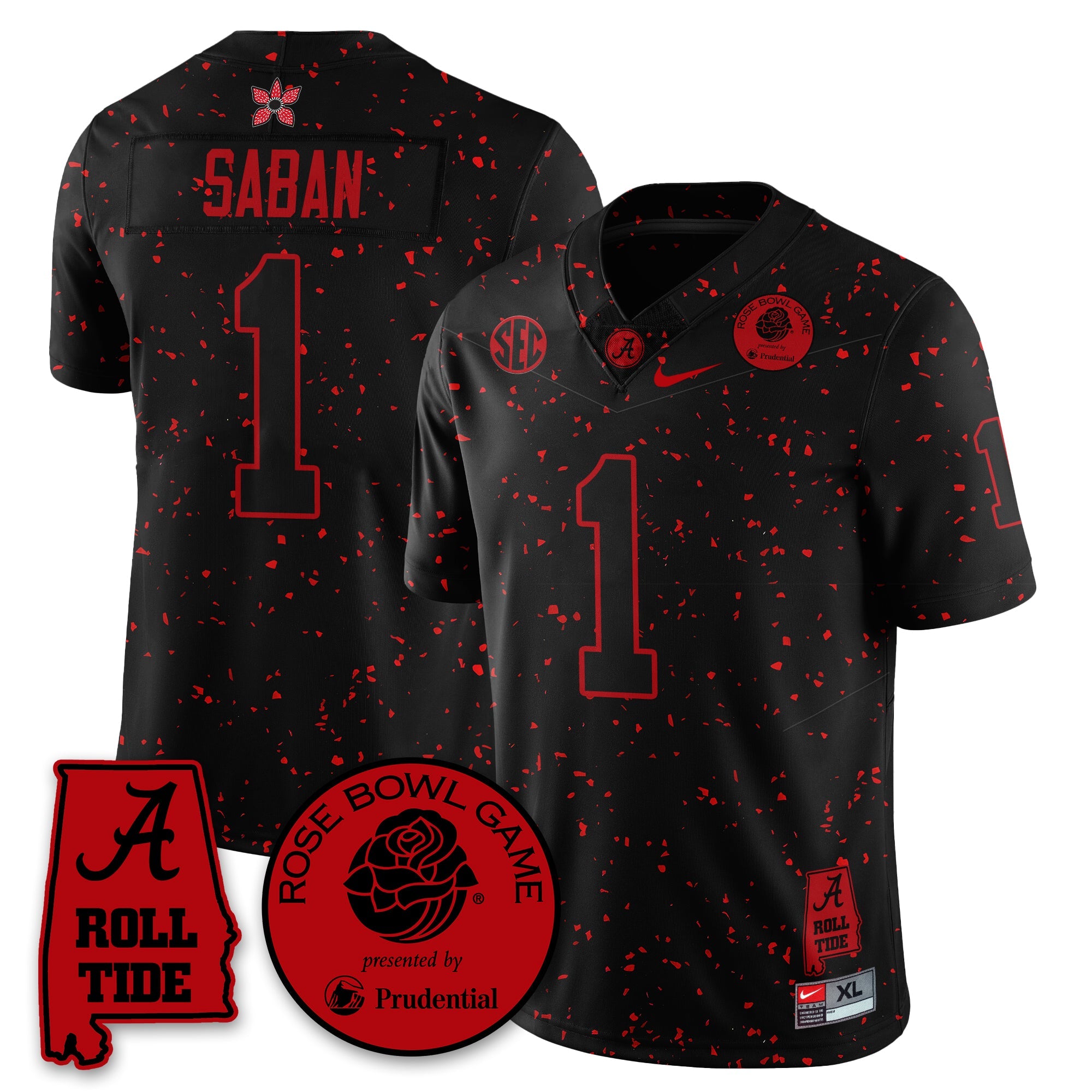 BAMA Stranger Things Rose Bowl Vapor Limited Football Jersey - All Stitched