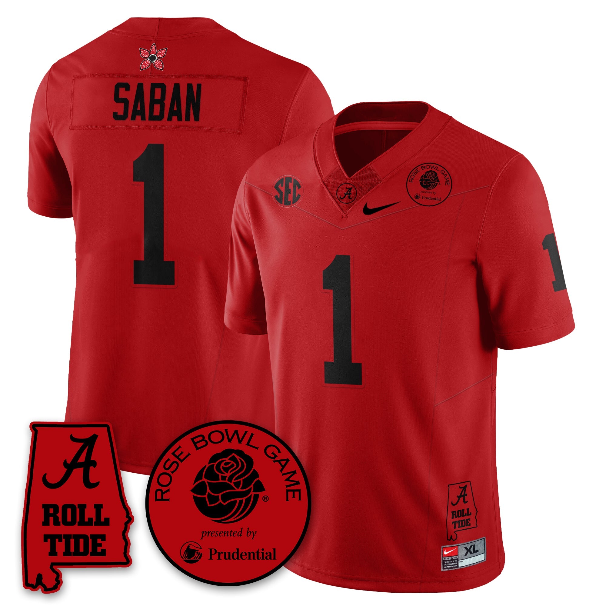 BAMA Stranger Things Rose Bowl Vapor Limited Football Jersey - All Stitched