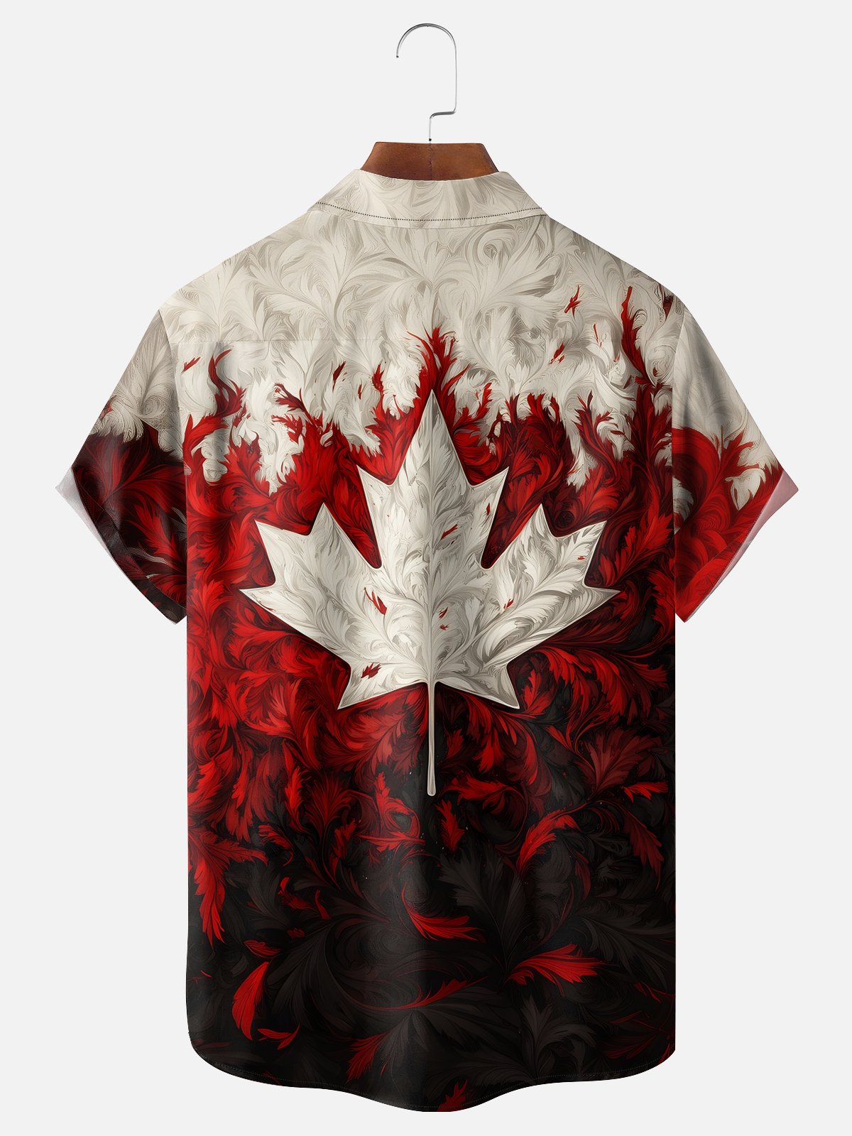 Moisture-wicking Canada Day Maple Leaf Chest Pocket Holiday Shirt