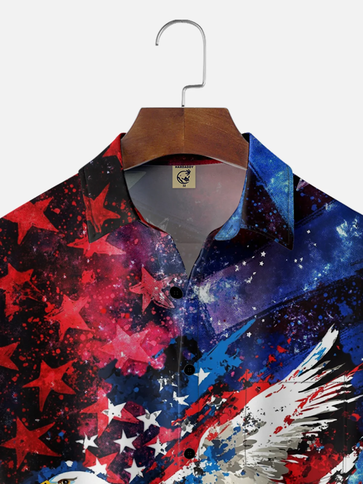 Moisture-wicking American Independence Day Memorial Day Chest Pocket Casual Shirt