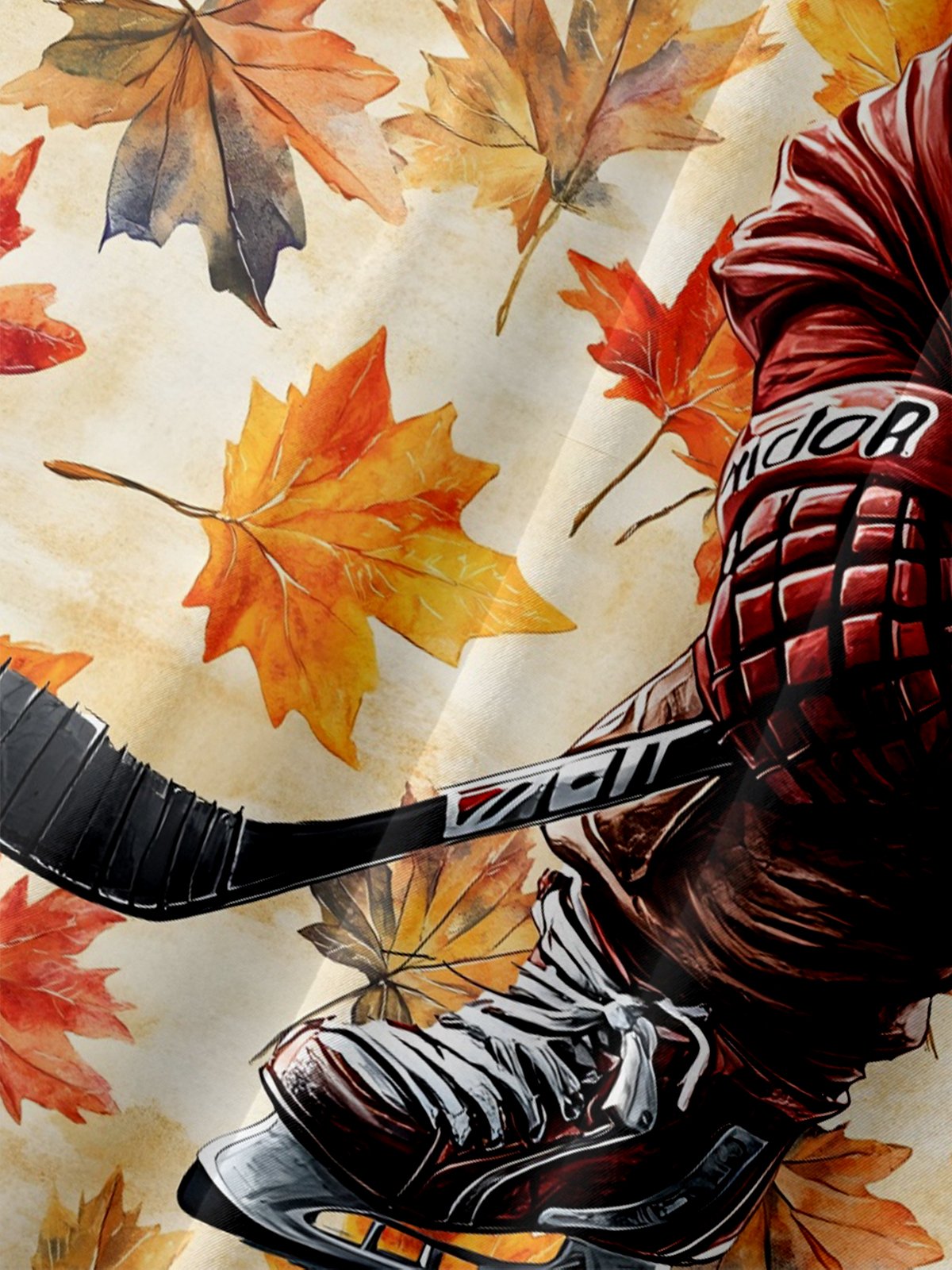 Moisture-wicking Beavers Ice Hockey Canada Day Chest Pocket Casual Shirt