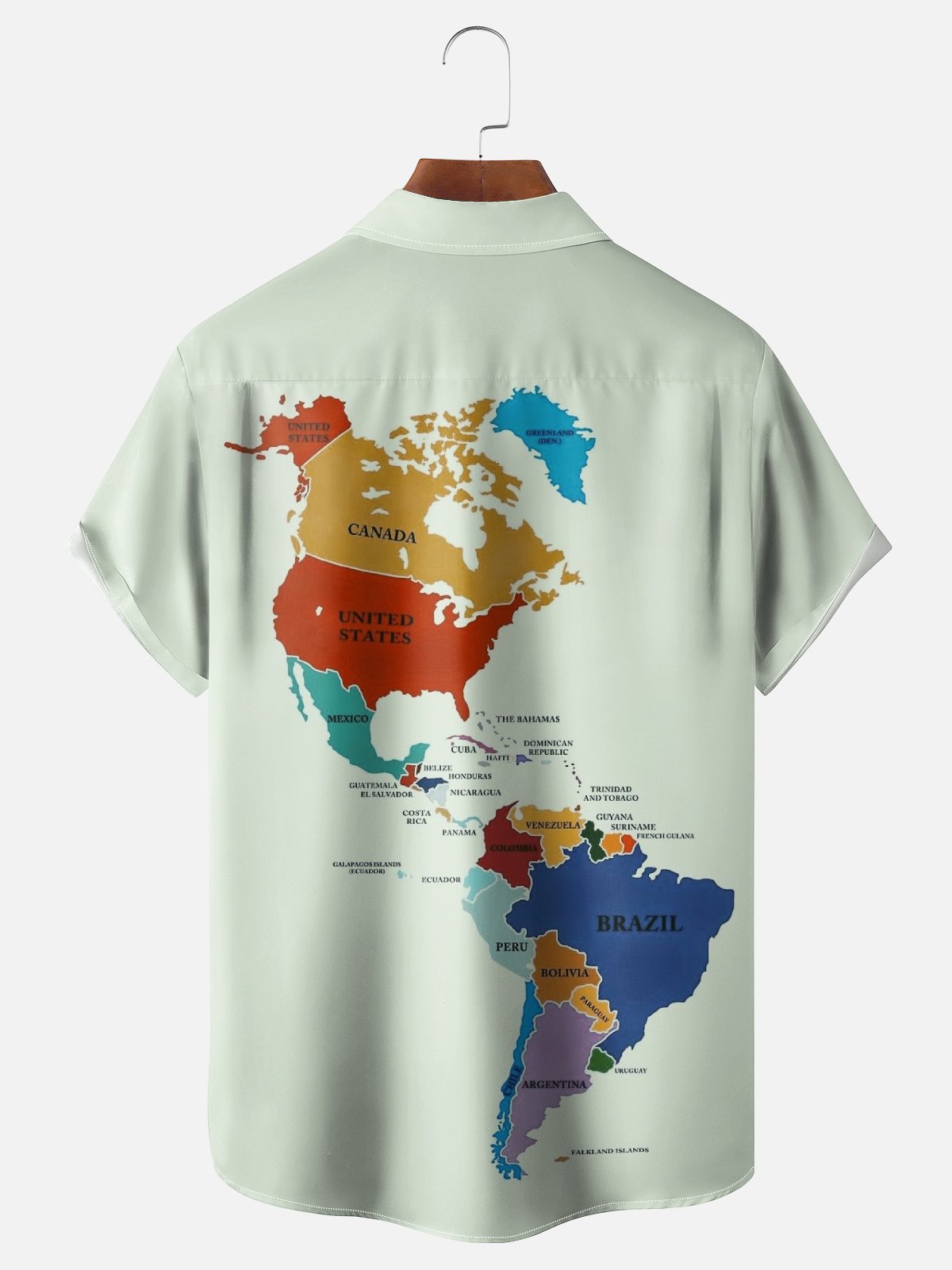 Moisture-wicking Map Chest Pocket Casual Shirt