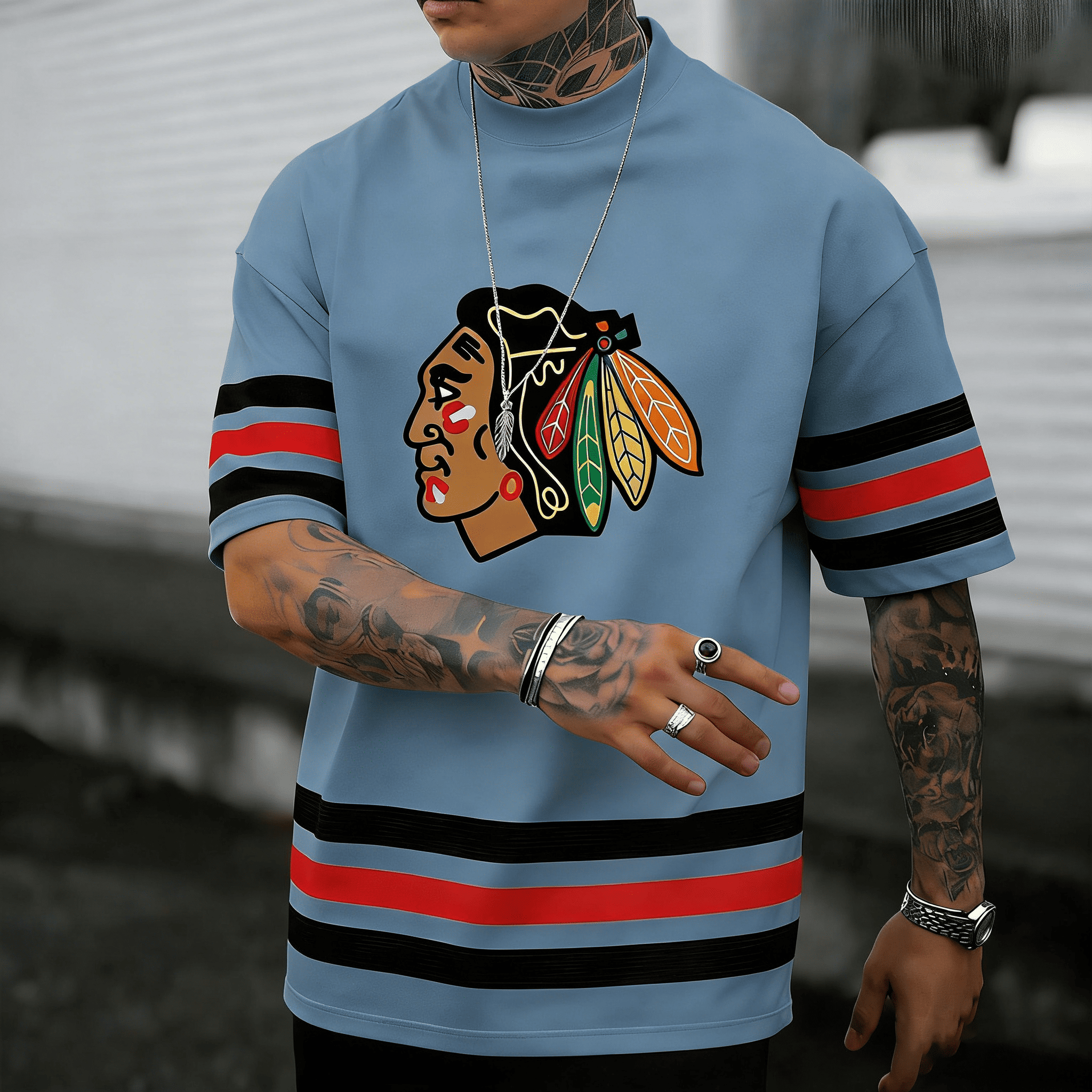 Unisex  "chicago blackhawks"  Inspired Trendy T-shirt