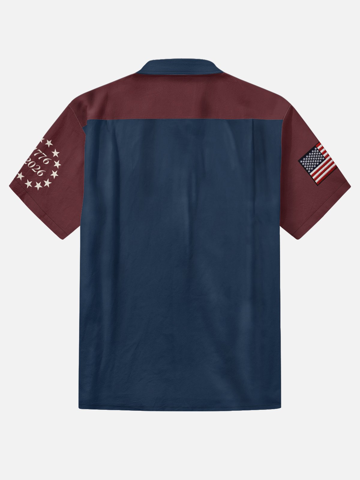 Moisture-wicking American Flag Chest Pocket Casual Shirt