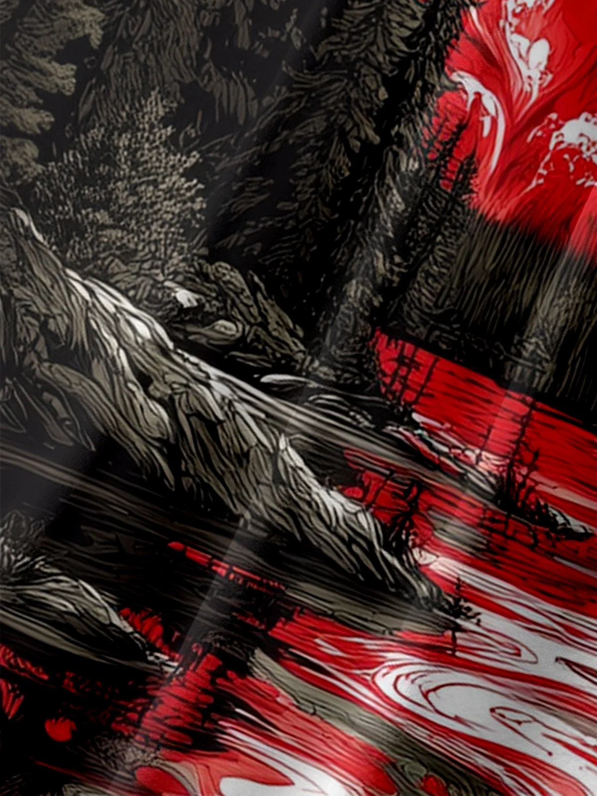 Moisture-wicking Canada Day Maple Leaf Chest Pocket Hawaiian Shirt