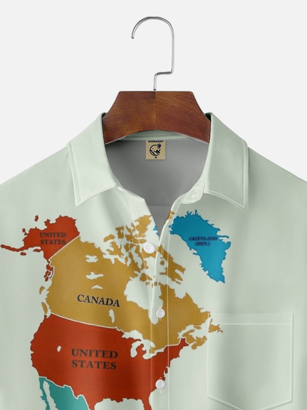 Moisture-wicking Map Chest Pocket Casual Shirt