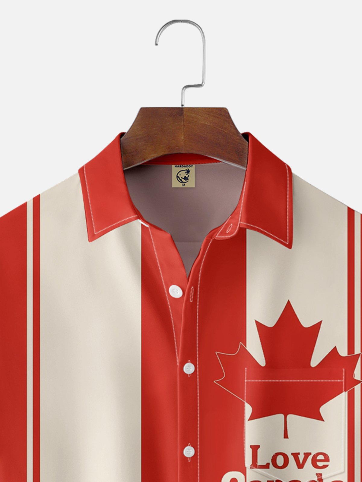 Moisture Wicking Canada Day Chest Pocket Hawaiian Shirt