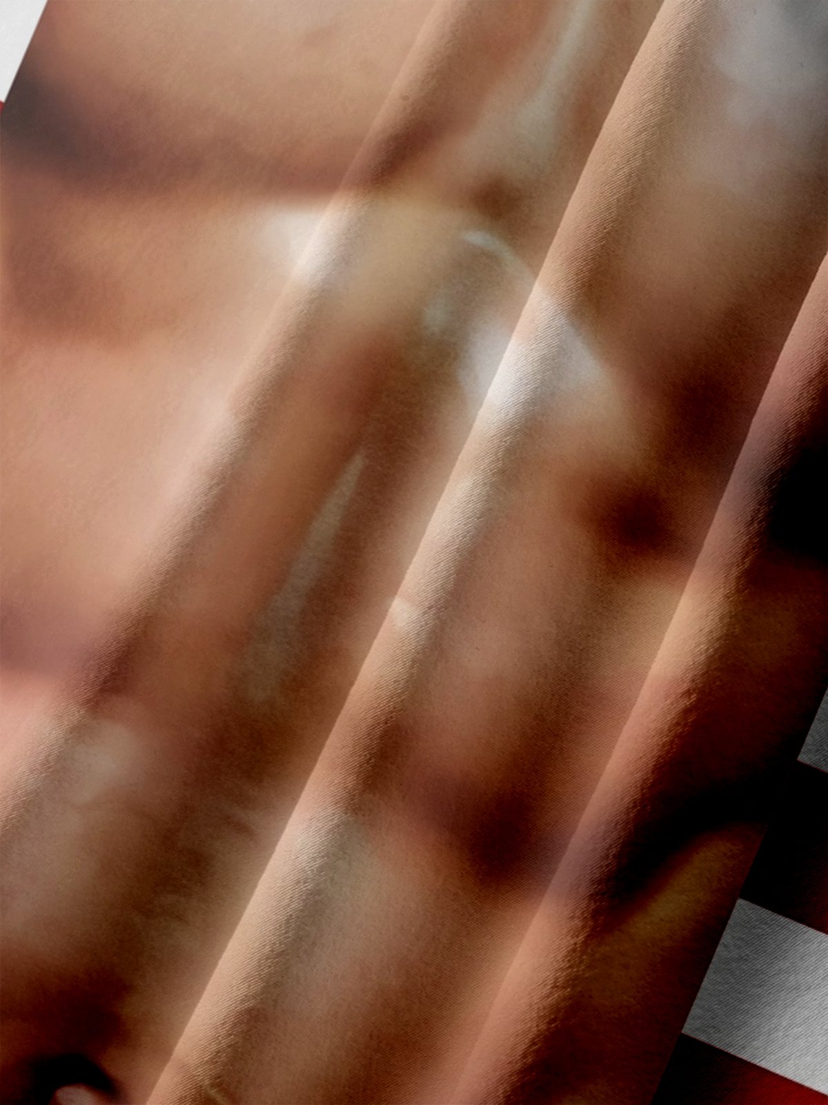 Big Size Moisture-wicking American Flag Muscle Chest Pocket Casual Shirt