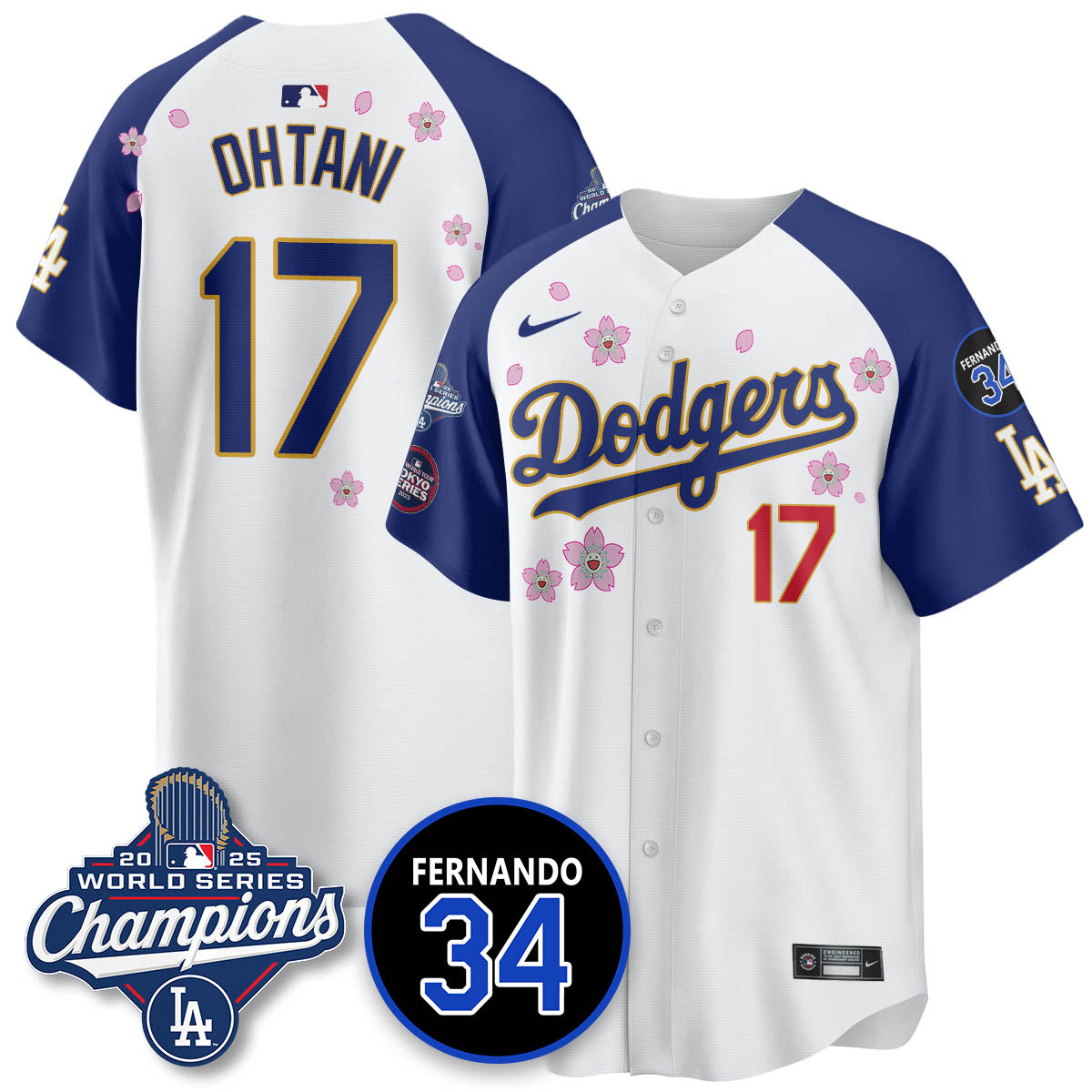 LAD Tokyo 2025 World Series Champions Jersey - All Stitched