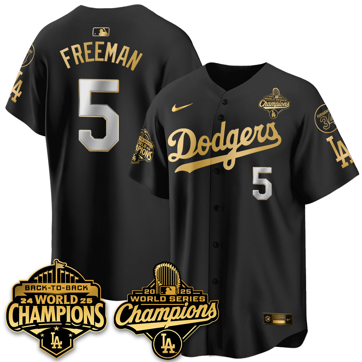 LAD 2025 World Series Champions Jersey - All Stitched