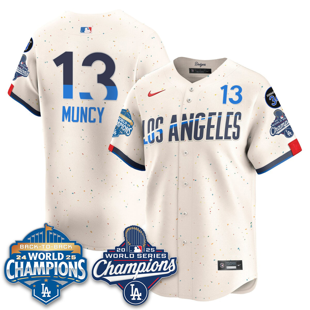 LAD 2025 World Series Champions Jersey - All Stitched