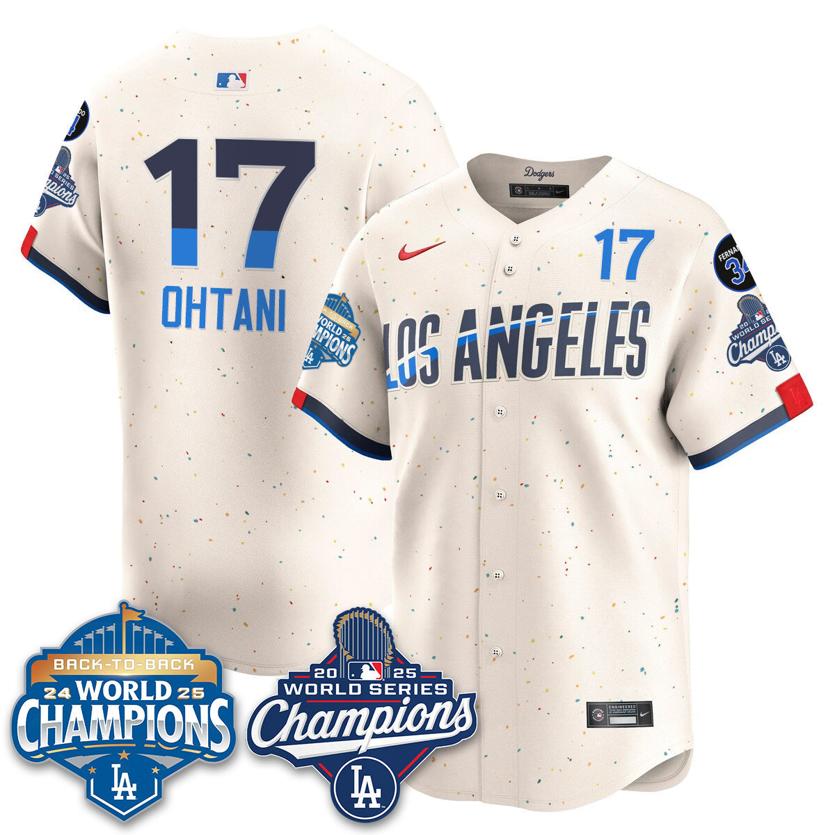 LAD 2025 World Series Champions Jersey - All Stitched