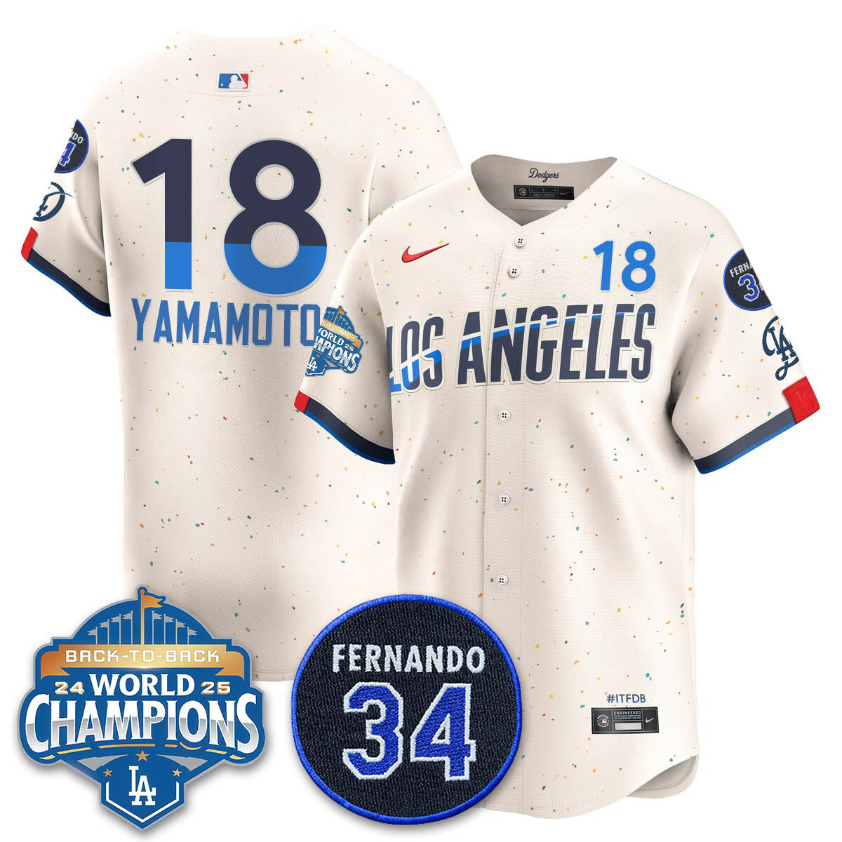 LAD 2025 Back To Back Champions Jersey - All Stitched