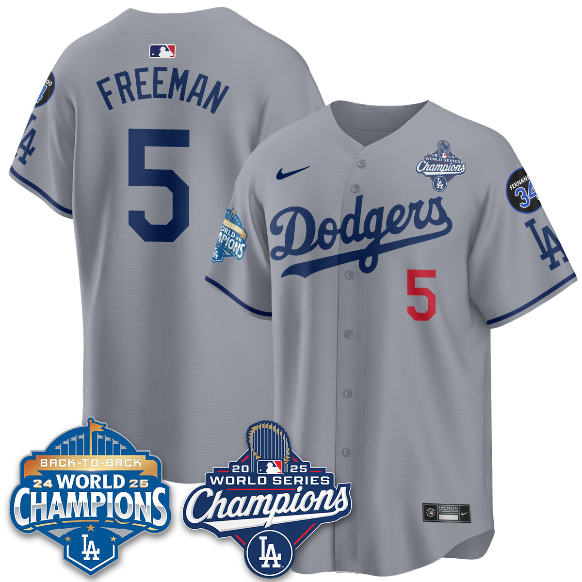 LAD 2025 World Series Champions Jersey - All Stitched