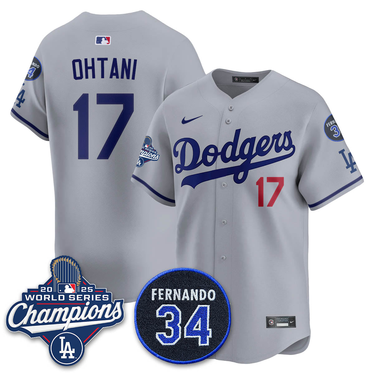 LAD 2025 World Series Champions Jersey - All Stitched