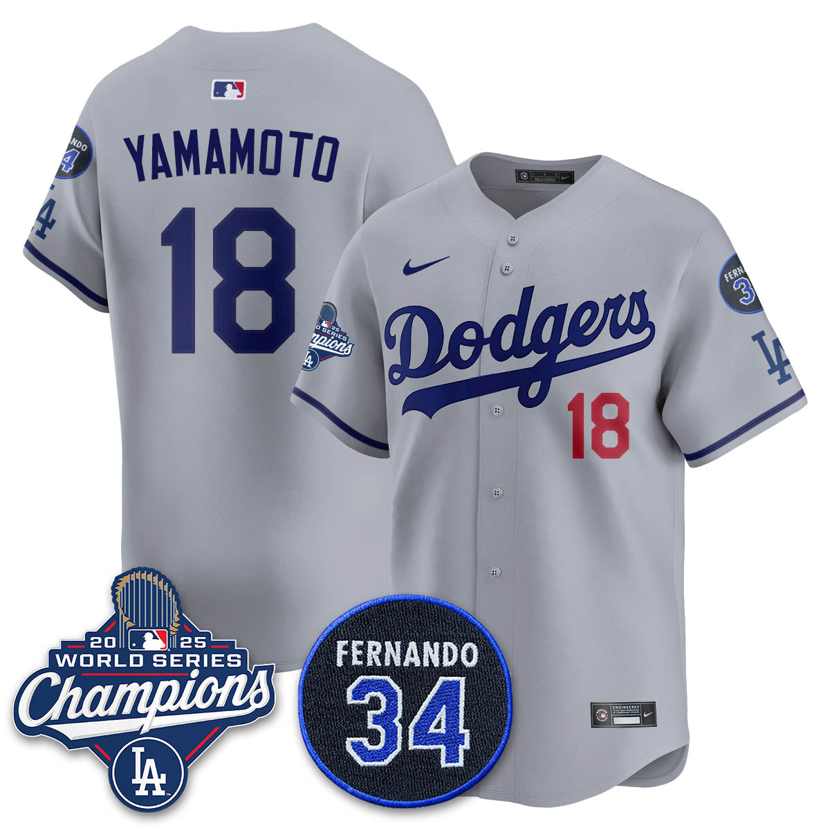 LAD 2025 World Series Champions Jersey - All Stitched