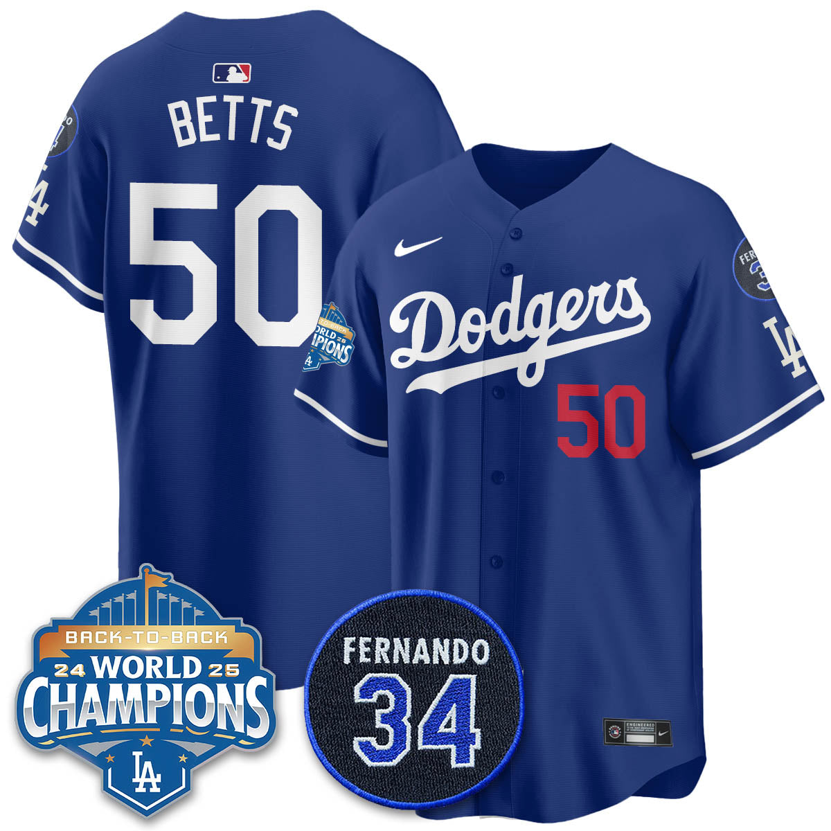 LAD 2025 Back To Back Champions Jersey - All Stitched