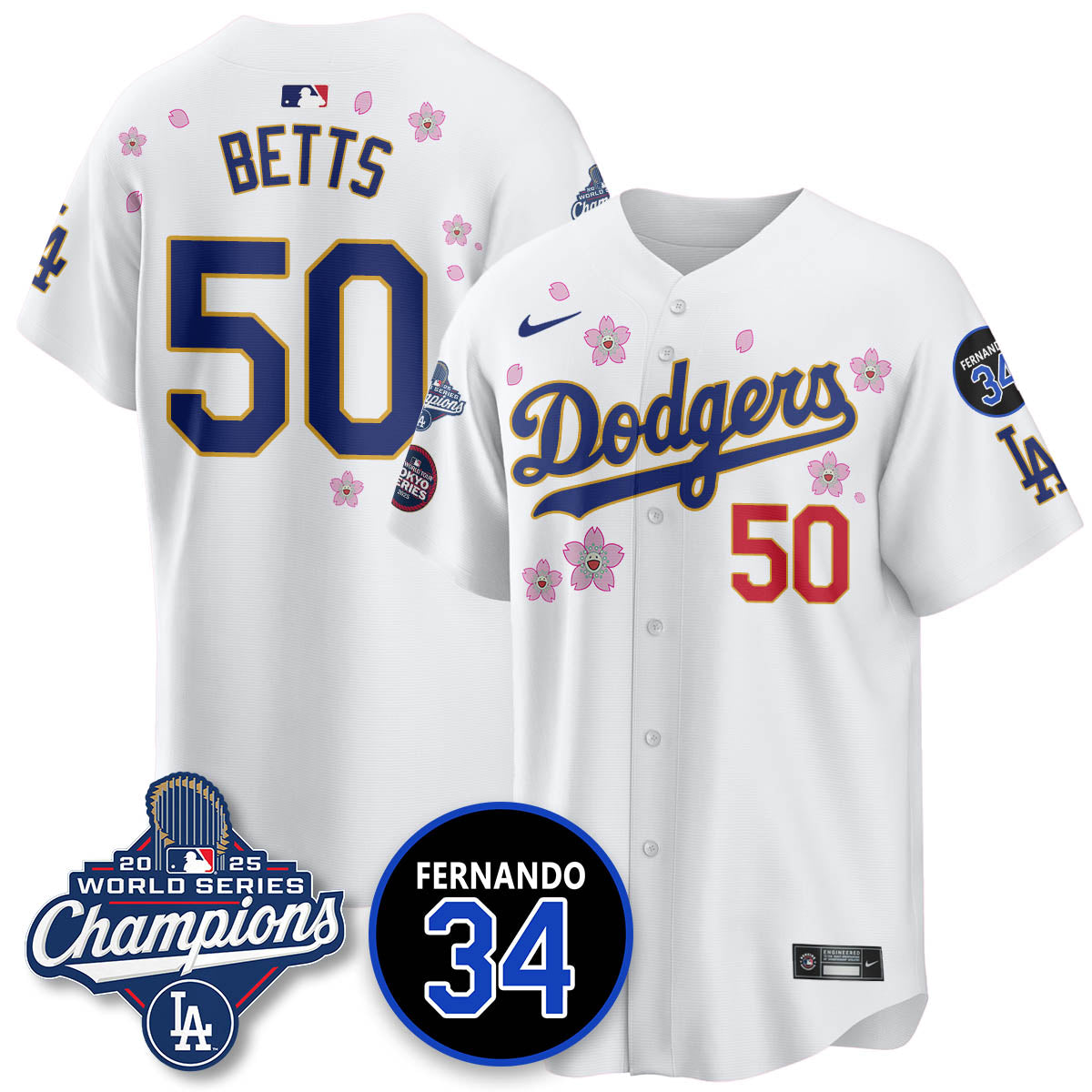 LAD Tokyo 2025 World Series Champions Jersey - All Stitched