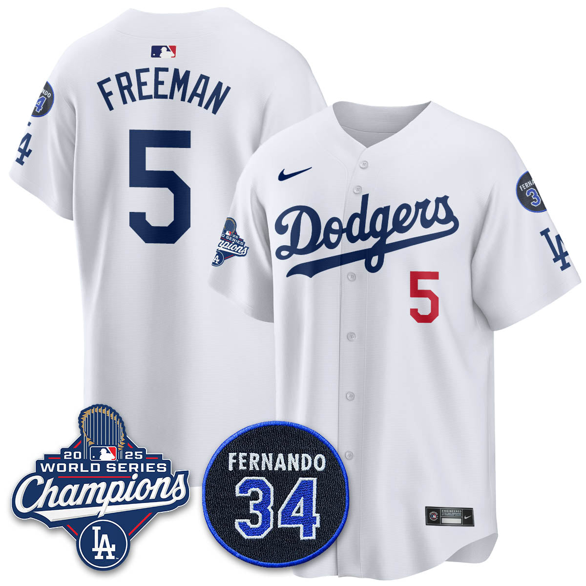 LAD 2025 World Series Champions Jersey - All Stitched