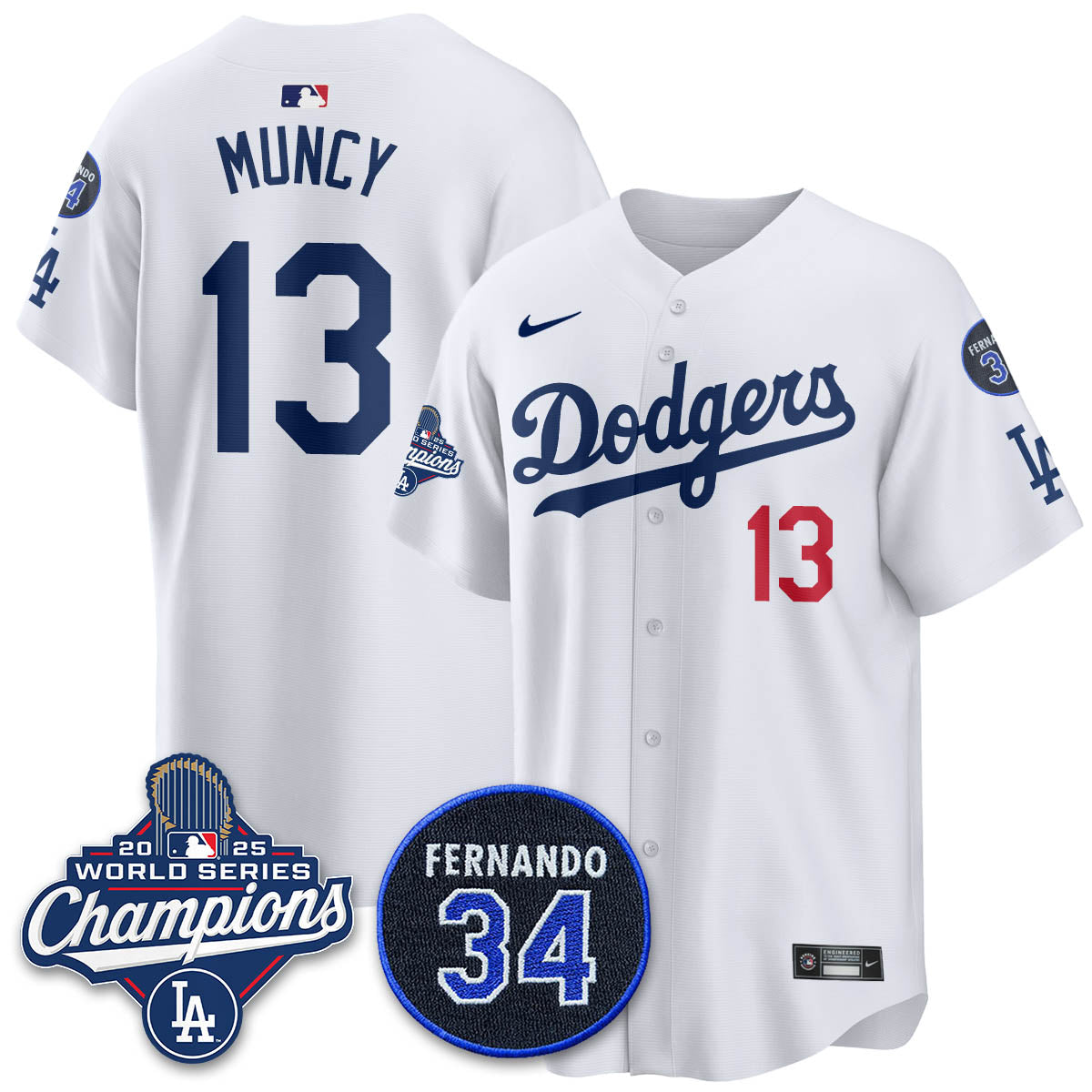 LAD 2025 World Series Champions Jersey - All Stitched