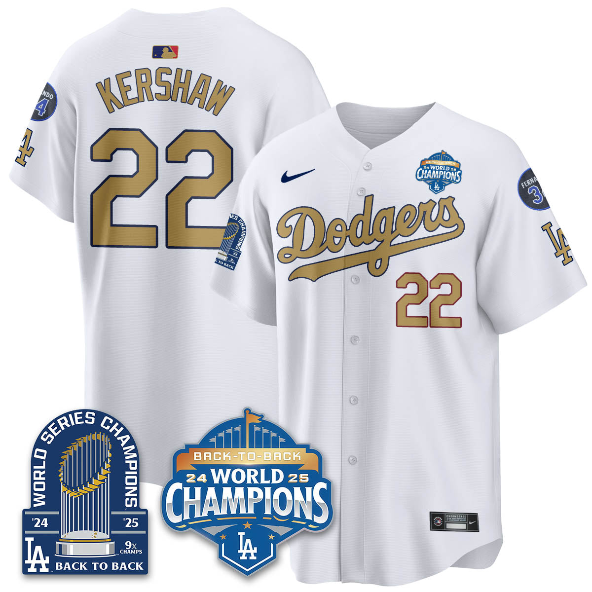 LAD 2025 World Series Champions Jersey - 9x Champs - All Stitched