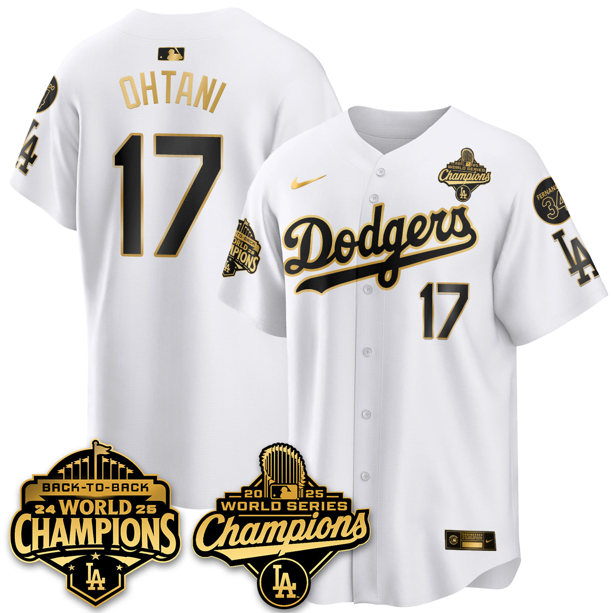 LAD 2025 World Series Champions Jersey - All Stitched