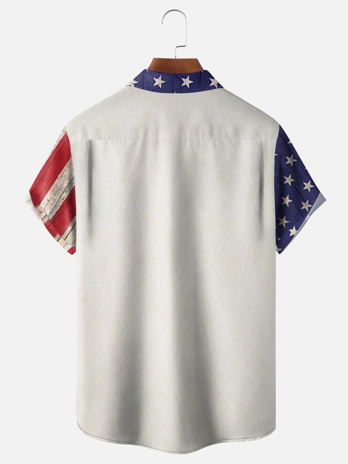 Moisture-wicking Baseball American Flag American Eagle Chest Pocket Hawaiian Shirt